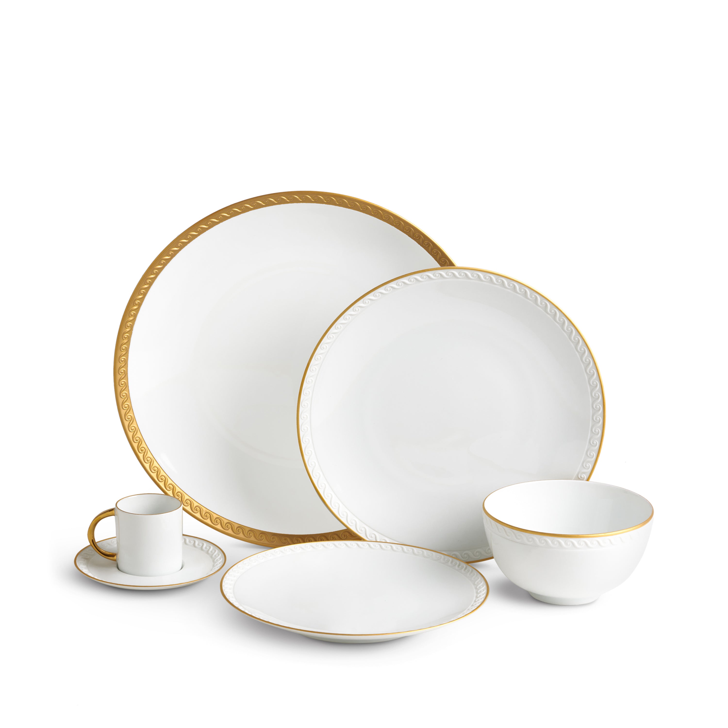 Luxury Neptune Gold Dinnerware Set - Elegant 16-Piece Tableware for Fine Dining, Weddings & Special Occasions