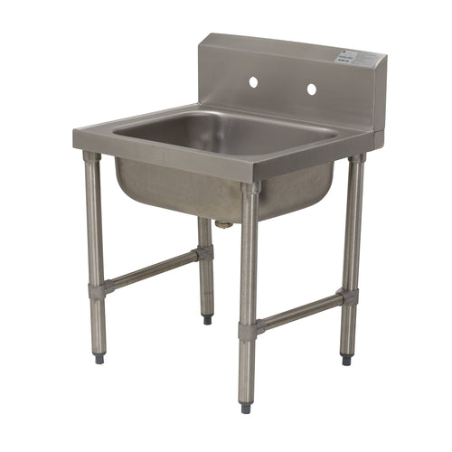 1 Compartment Service Sink - Heavy Duty Stainless Steel Utility Sink for Commercial & Home Use - Ideal for Laundry Rooms, Garages, and Workshops