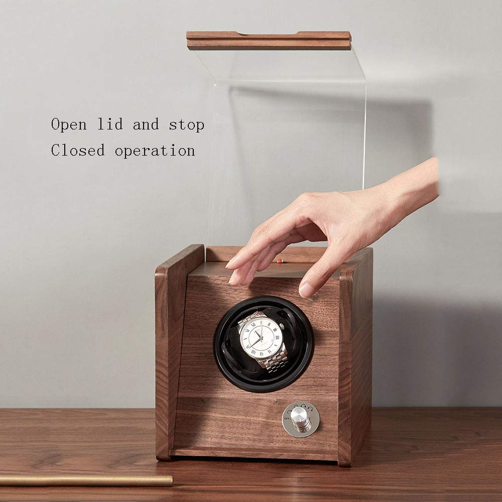 Automatic Watch Winder for Mechanical Watches - Single & Double Watch Storage Box with Turntable & Shaker Function - Perfect for Watch Collectors & Enthusiasts (Home/Office Use)