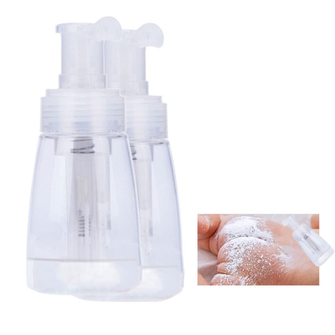 Refillable Transparent Powder Spray Bottle with Locking Nozzle - Travel Cosmetic Dispenser for Makeup, Loose Powder & Mineral Foundation | Portable & Dismountable Design for Home, Gym & On-the-Go Use