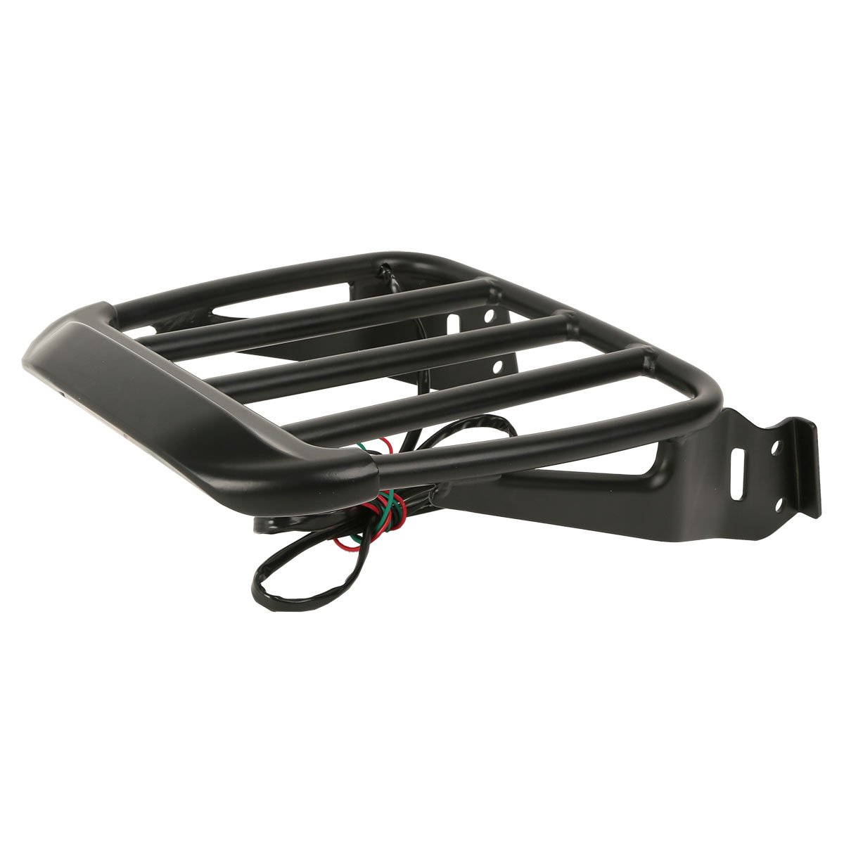 XFMT Detachable Two-Up Luggage Rack with LED Lights for Harley Sportster XL Dyna Softail 2004-2017 - Perfect for Long Rides & Road Trips