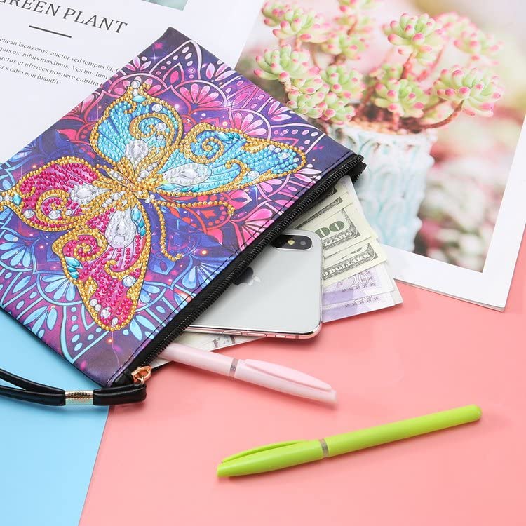 5D DIY Diamond Painting Kits for Adults - PU Leather Handbags, Purses & Wallets with Rhinestones | Creative Craft Set for Home Decor, Gifts & Stress Relief (Q0022)