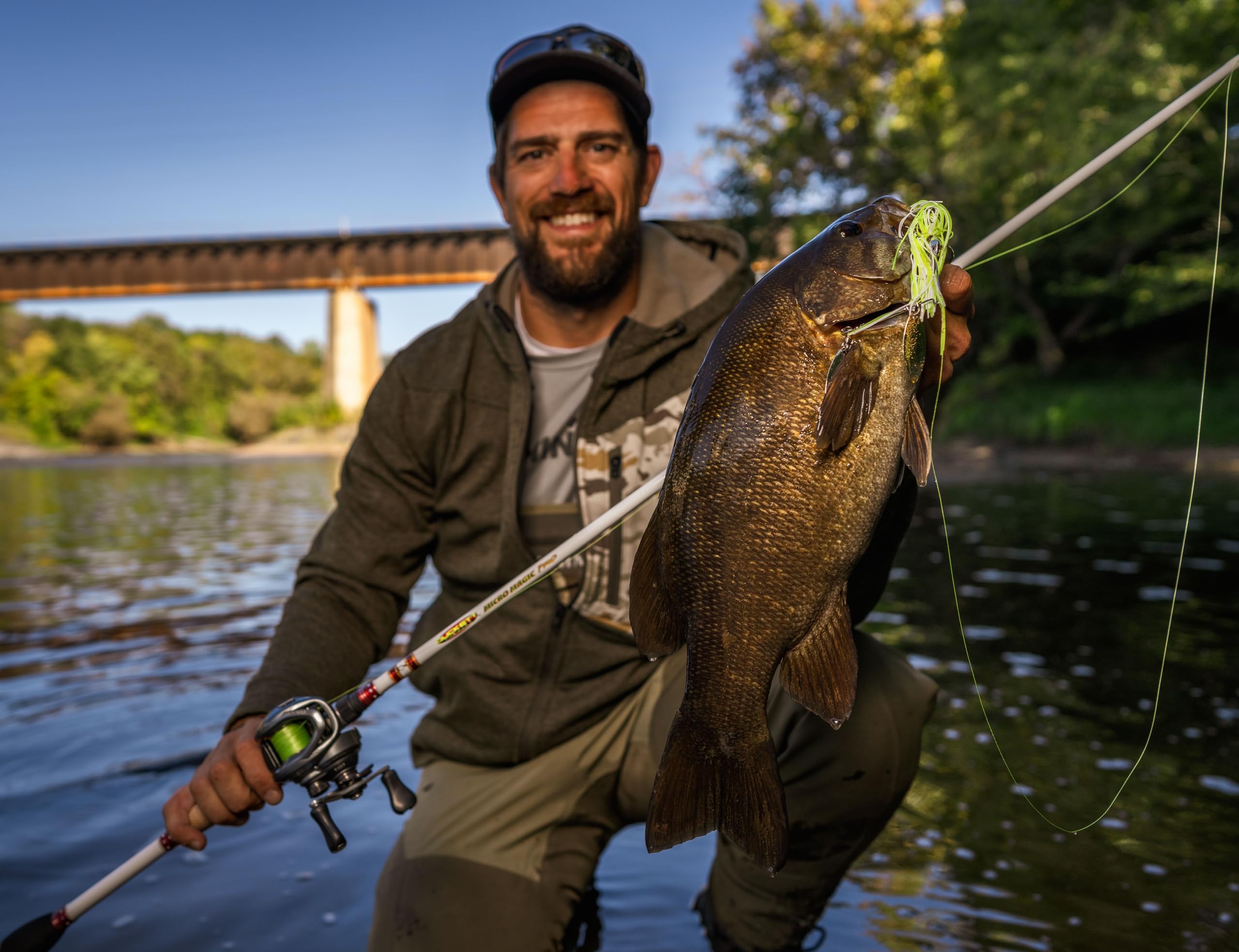 DUCKETT FISHING Micro Magic Pro Fishing Rod - Carbon Fiber with Micro-Guides & Sensi-Touch Blanks | Spinning, Casting & Cranking Options | Perfect for Bass, Trout & Freshwater Fishing