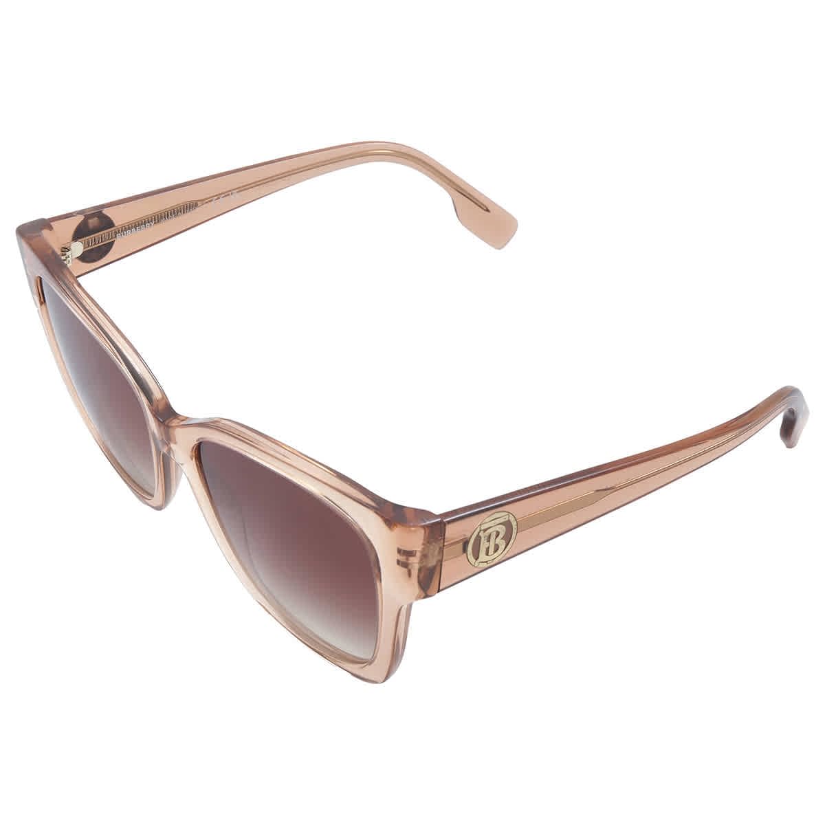 BURBERRY BE 4345 335813 Peach Sunglasses for Women - Luxury Designer Shades for Fashion, Travel & Outdoor Activities
