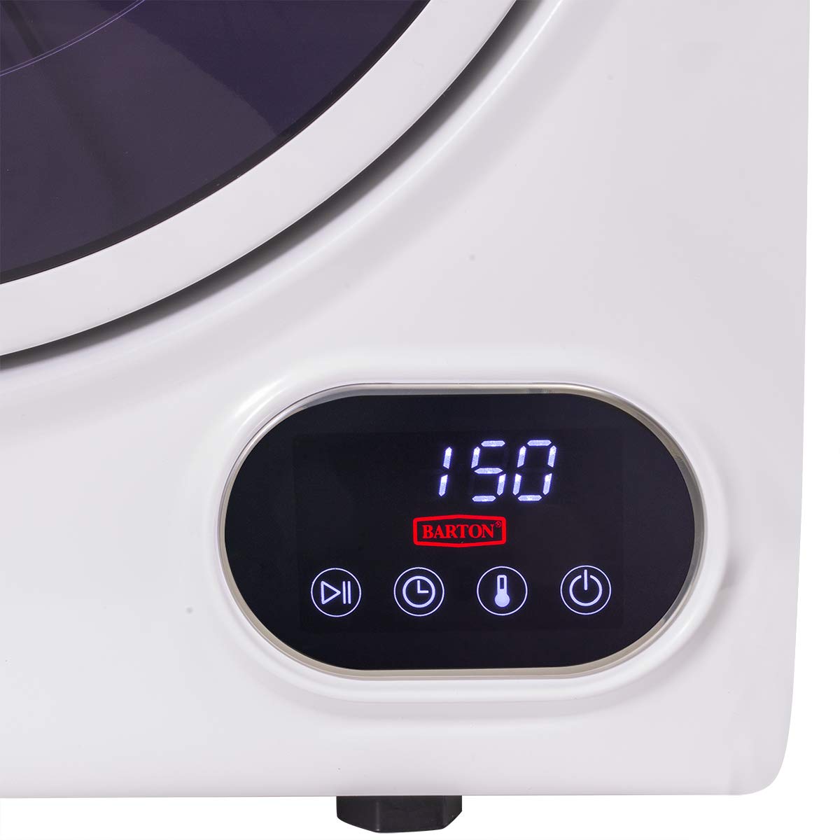 Barton Portable Electric Tumble Dryer - Compact White Clothes Dryer with Digital Timer for RV, Apartment & Small Spaces | Perfect for Laundry Rooms, Tiny Homes & Camping