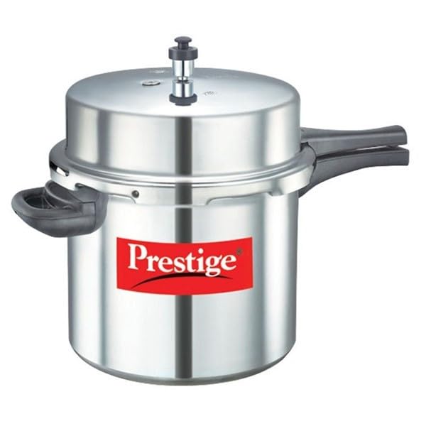 Prestige Premium 6.5-Liter Aluminum Pressure Cooker - Fast & Safe Cooking for Home, Kitchen, Camping & Outdoor Use