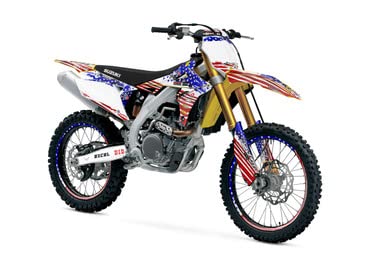 2010-2018 Suzuki RMZ 250 Full Graphics Kit - High-Quality Dirt Bike Decals with Custom Rider ID | Perfect for Motocross Racing & Off-Road Trail Riding in USA