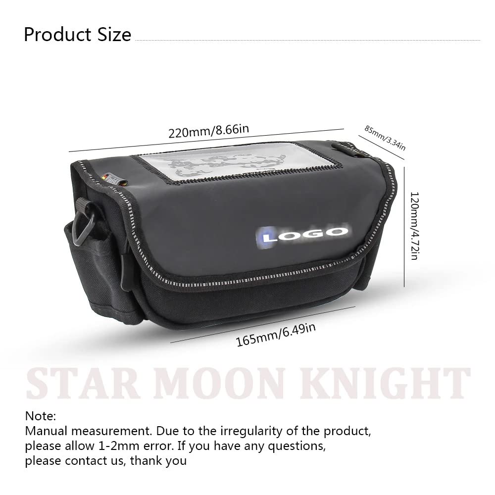 Waterproof Motorcycle Handlebar Bag for BMW R1250RT R1200RT LC K1600GT GTL B R1100R RT R1150RT R850RT - Durable & Multifunctional Storage for Riding Gear, Phones & Essentials (Ideal for Adventure Tours & Daily Commutes)