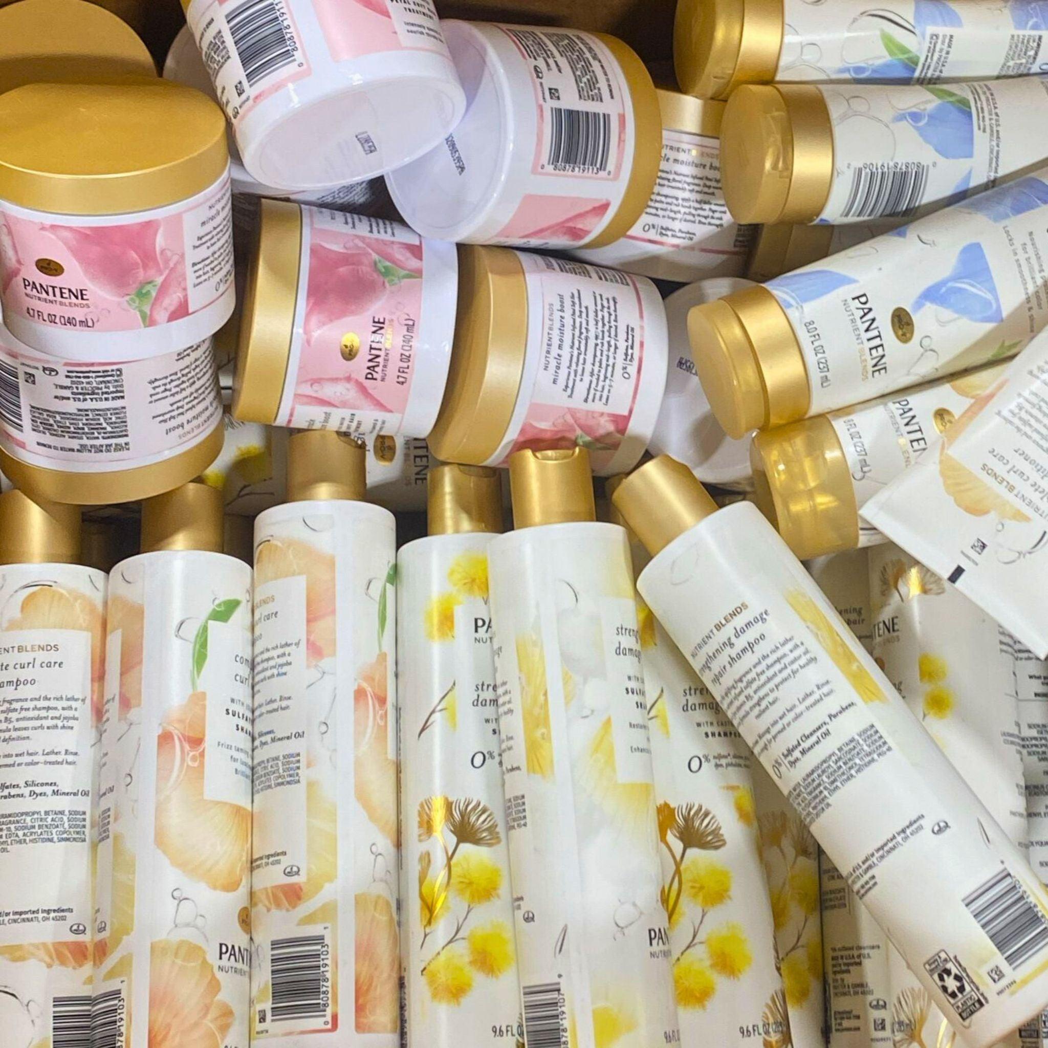 Pantene PRO-V Nutrient Blends Hair Care Variety Pack (50 Pcs) - Perfect for Salons, Travel & Daily Hair Care Routine