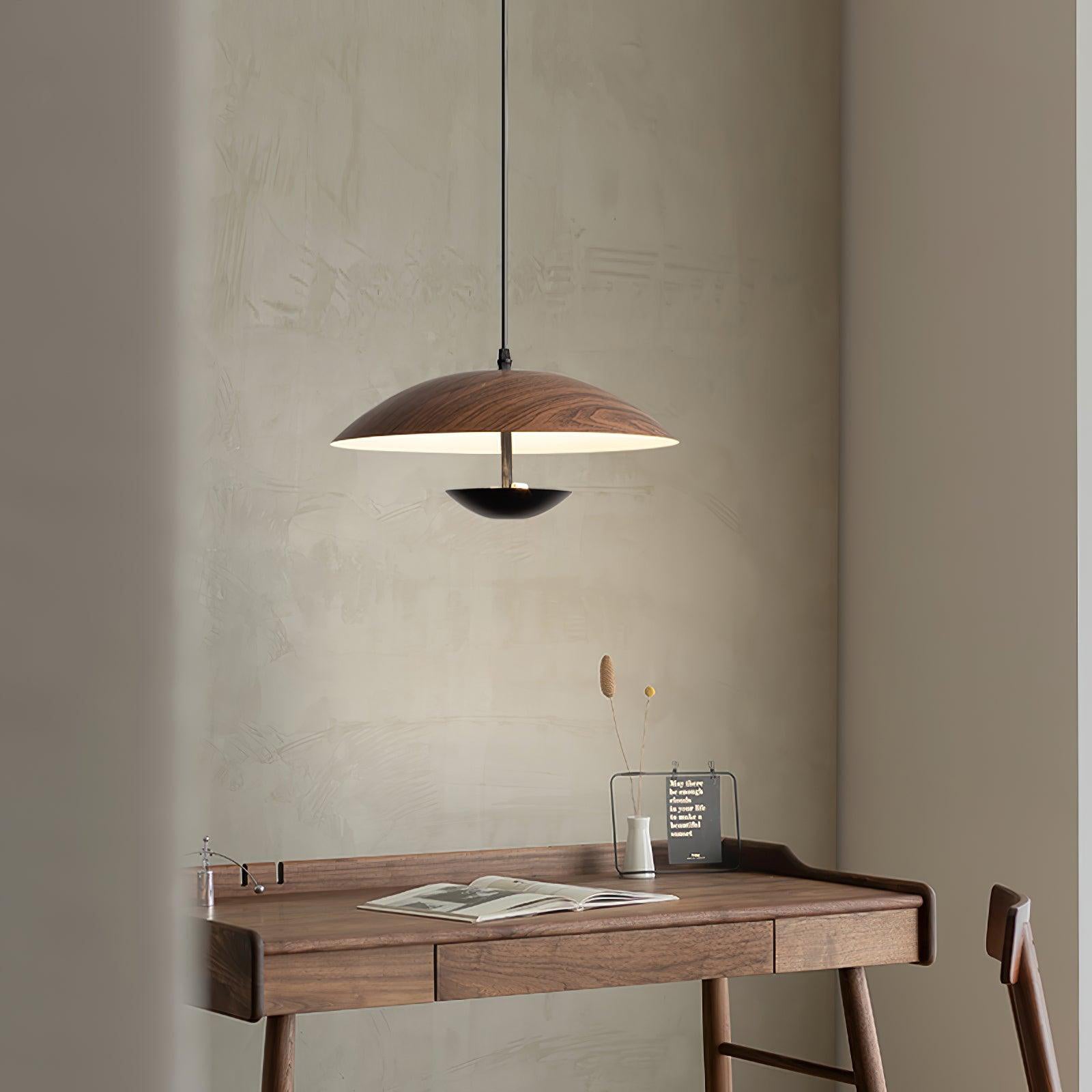 Modern Frisbee Pendant Light Fixture - Adjustable Hanging Ceiling Lamp for Living Room, Bedroom, Dining Room & Office Decor