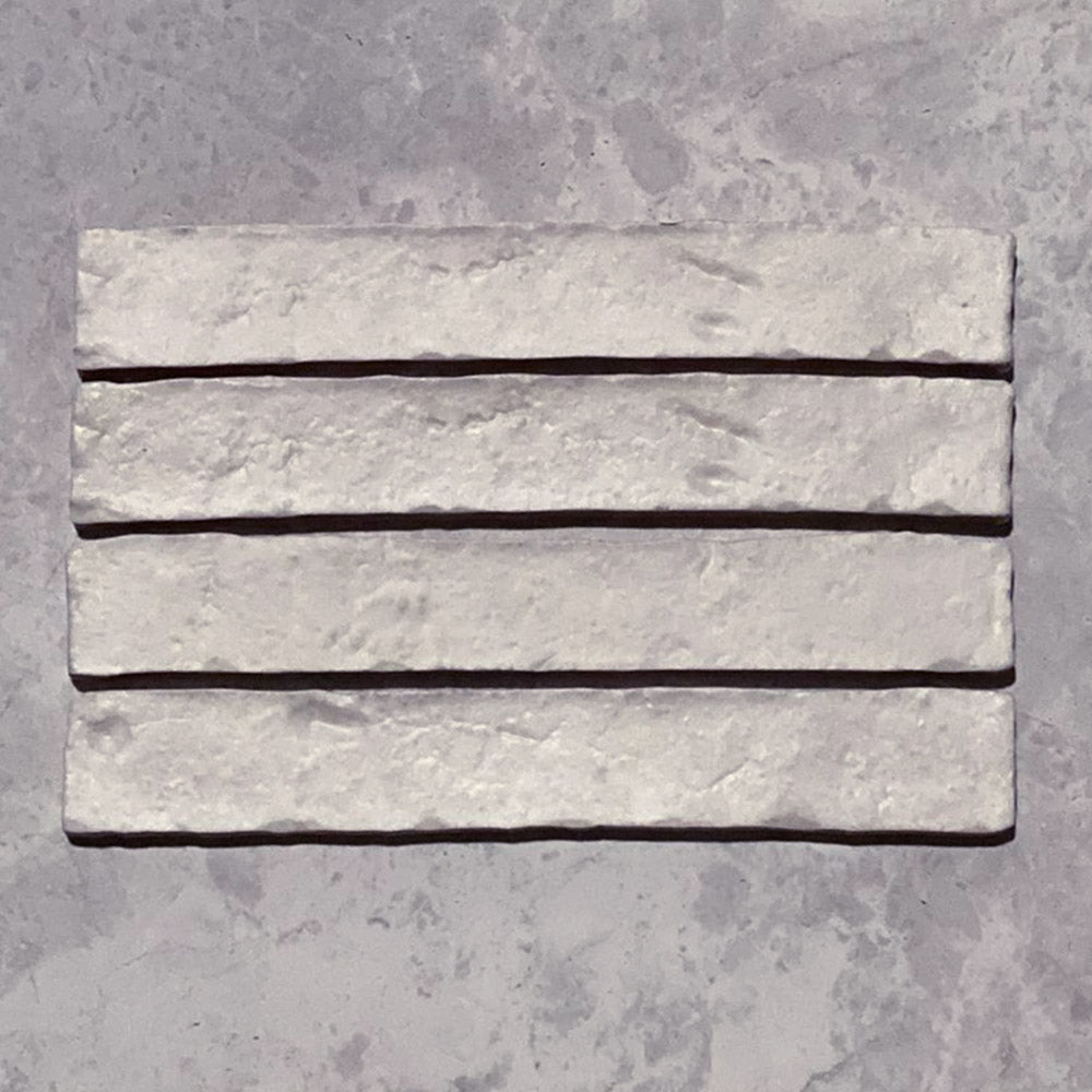 Brickfield White 35x230x10.4mm Subway Brick Porcelain Tiles - Perfect for Kitchen Backsplash, Bathroom Walls & Modern Interior Design