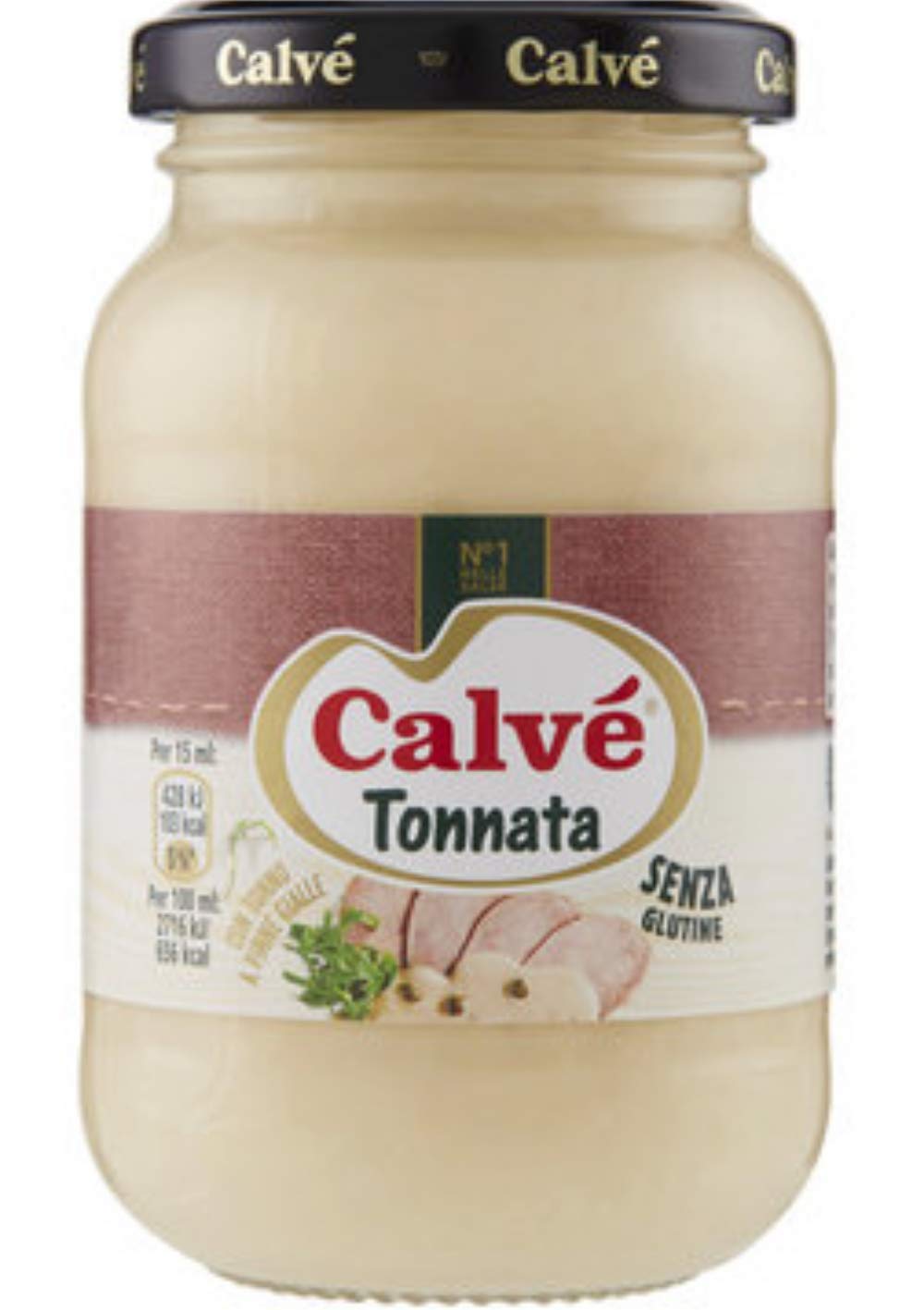Premium Gluten-Free Italian Tuna Mayonnaise - Calvè 225ml Glass Jar (Pack of 4) | Perfect for Sandwiches, Salads & Pasta Dishes | Keto & Paleo Friendly