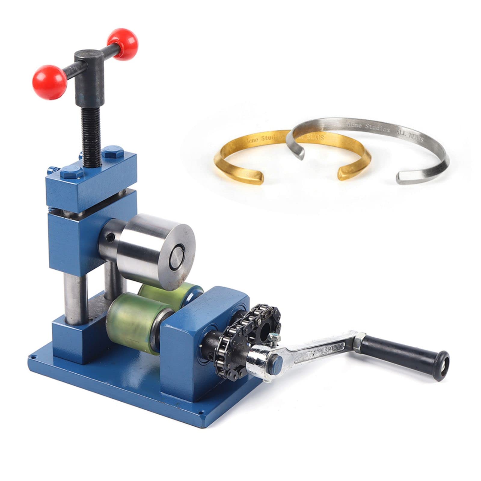 Hand Crank Ring & Bracelet Bending Machine - 2-in-1 Jewelry Making Tool for DIY Crafting, Metal Forming & Wire Pressing | Perfect for Jewelers, Hobbyists & Small Workshops