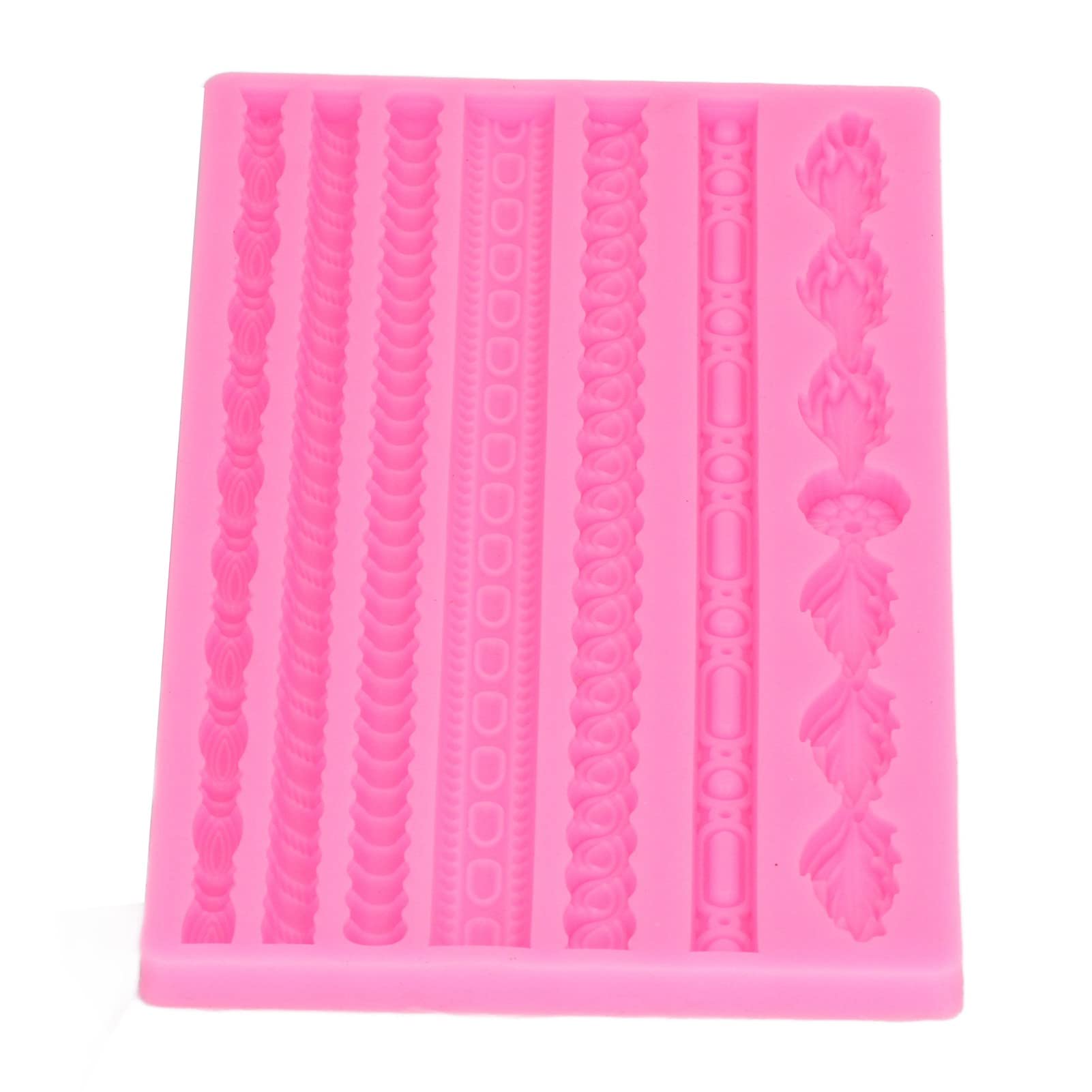 Premium Silicone Cake Mold - Flexible Knit Rope Baking Pan for Bread, Cupcakes & Desserts - Perfect for Birthday Parties, Baby Showers & Holiday Baking (Pink)