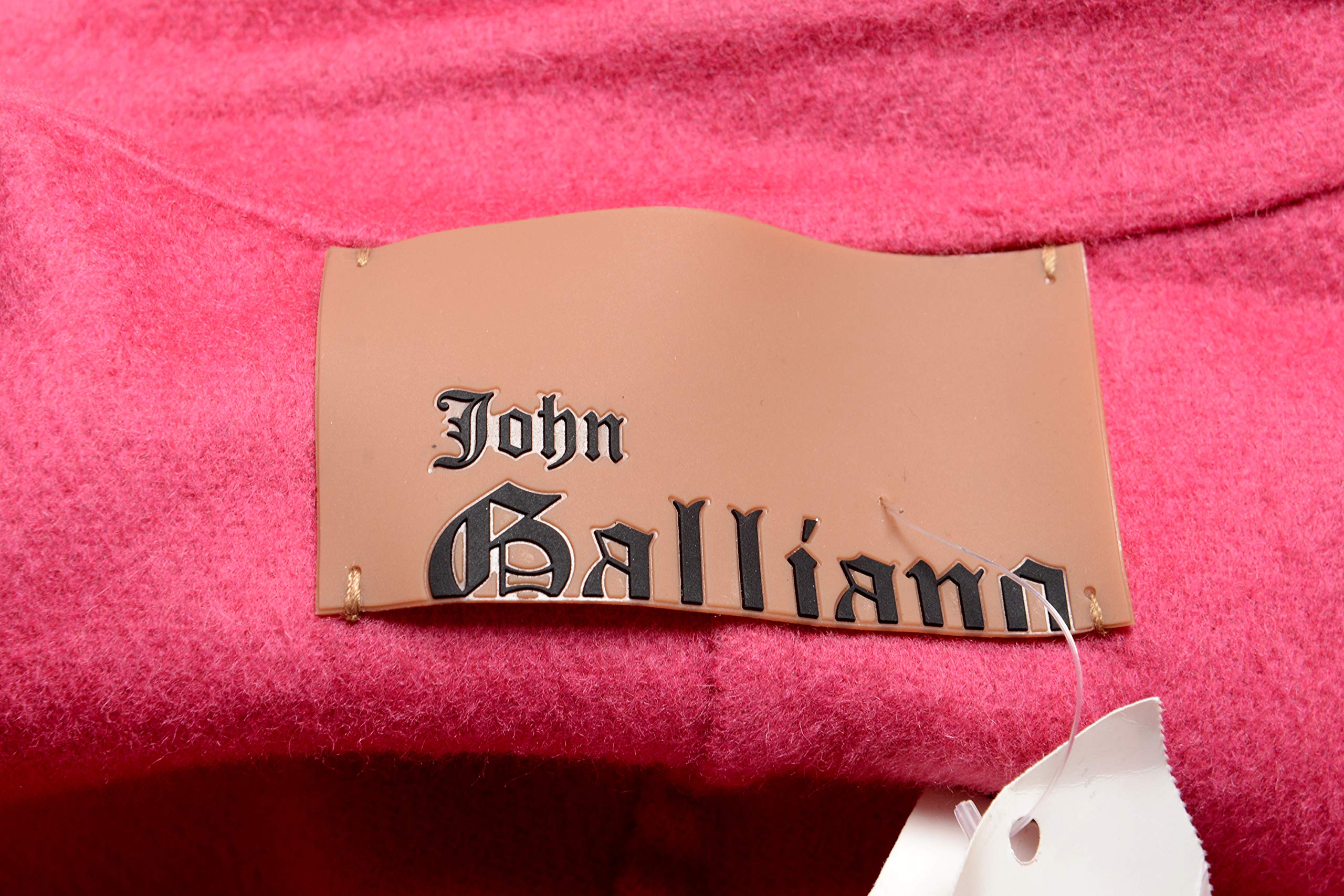 John Galliano Women's Pink Wool Cashmere Button Down Jacket | Size US M IT 42 | Winter Fashion Outerwear for Office & Casual Wear