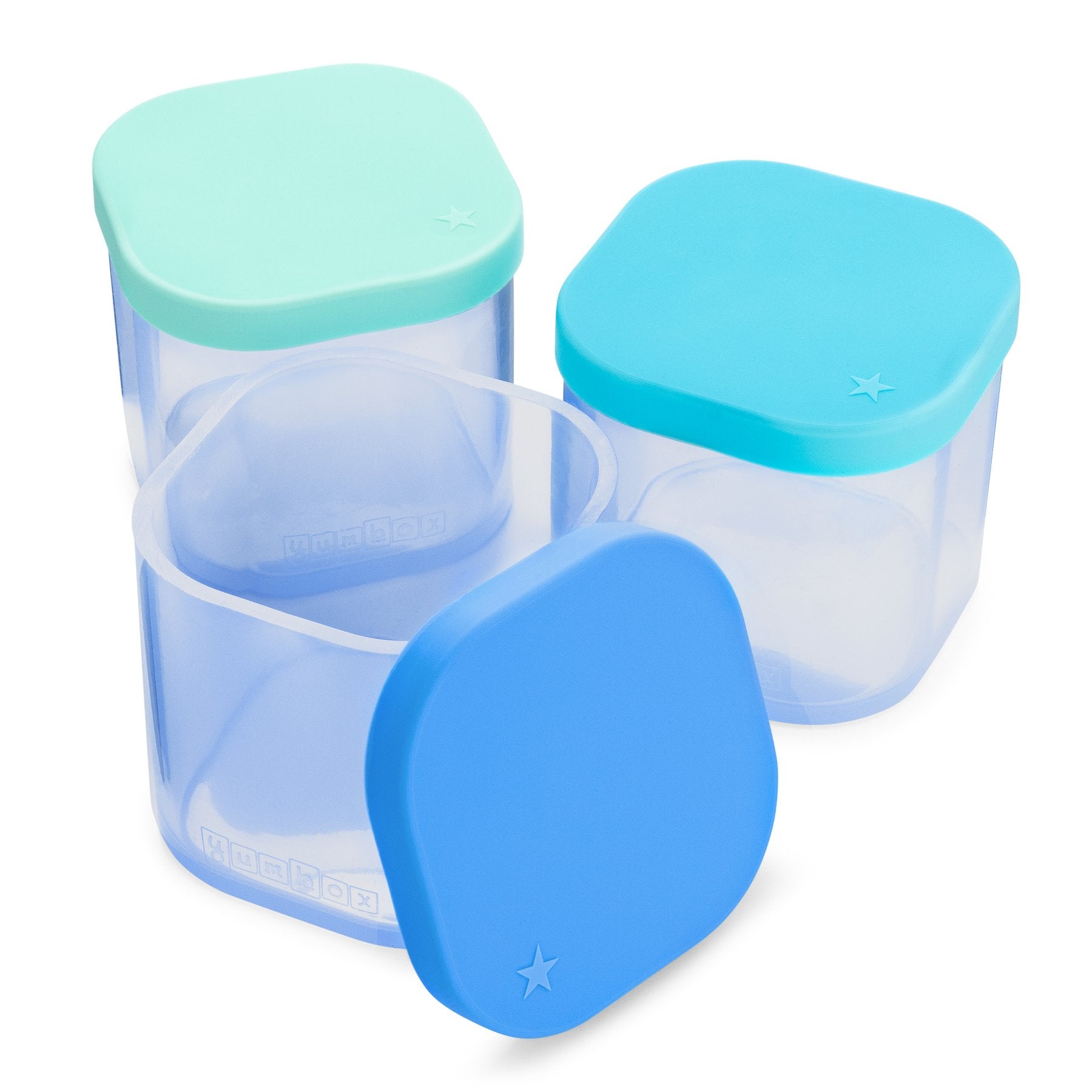 Yumbox Chop Chop Set of 3 Silicone Food Storage Containers - BPA-Free Lunch Box for Kids, Adults | Perfect for School, Work, Picnics & Meal Prep
