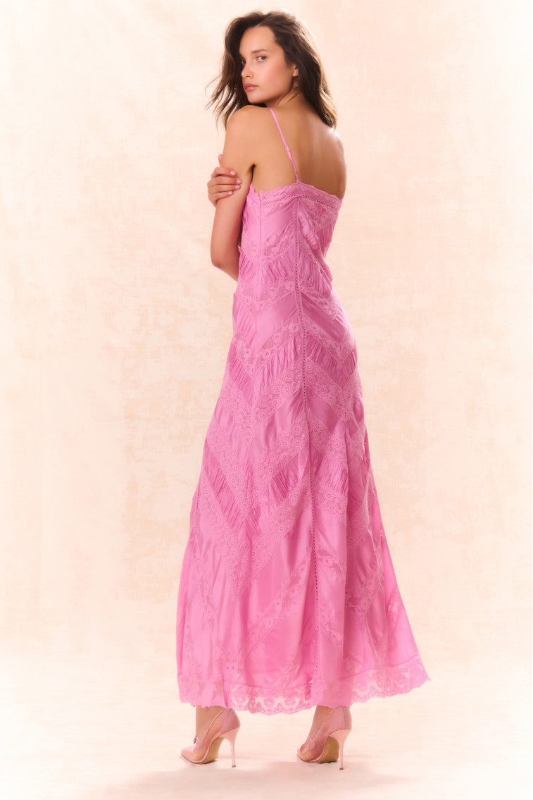 Josanne Lace Maxi Dress for Women - Elegant Long Floral Lace Evening Gown for Weddings, Parties & Special Occasions
