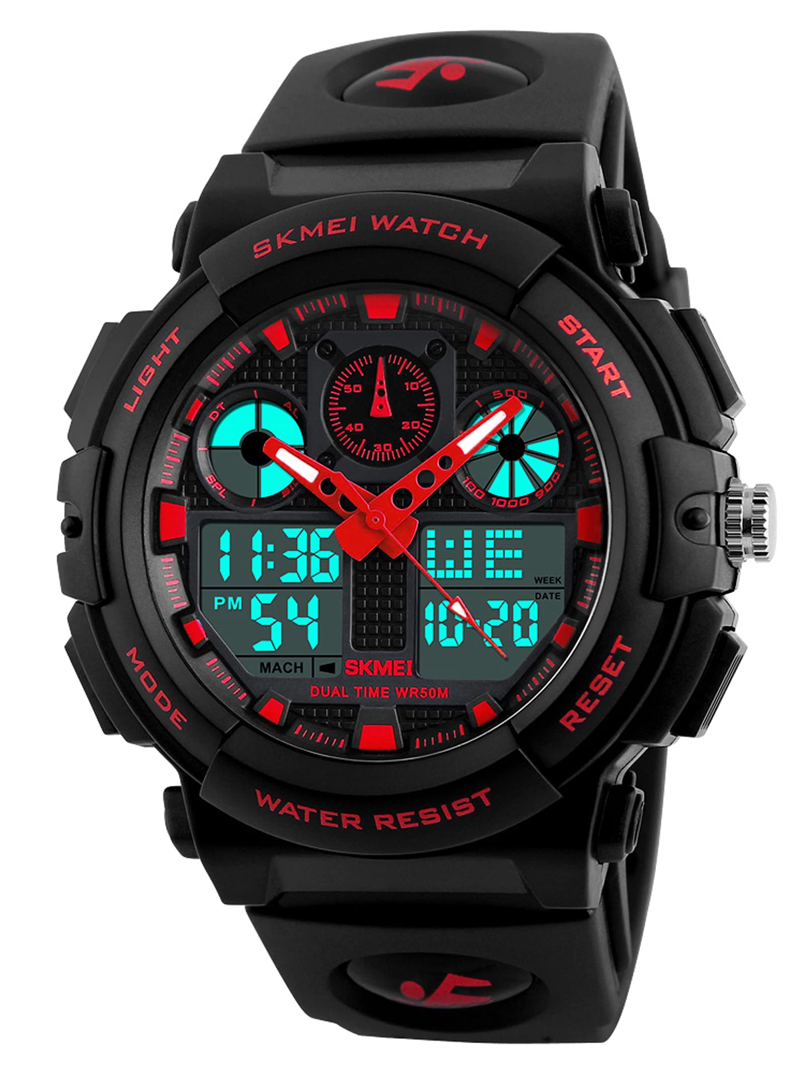 Military Digital Watch for Men - 5ATM Waterproof, LED Backlight, Stopwatch | Outdoor Sports & Tactical Use
