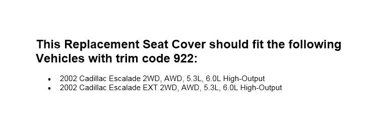 2002 Cadillac Escalade Perforated Leather Seat Covers - Premium Gray Car Seat Protectors for Comfort & Style | Perfect for Road Trips, Daily Commutes & Luxury Interior Upgrades