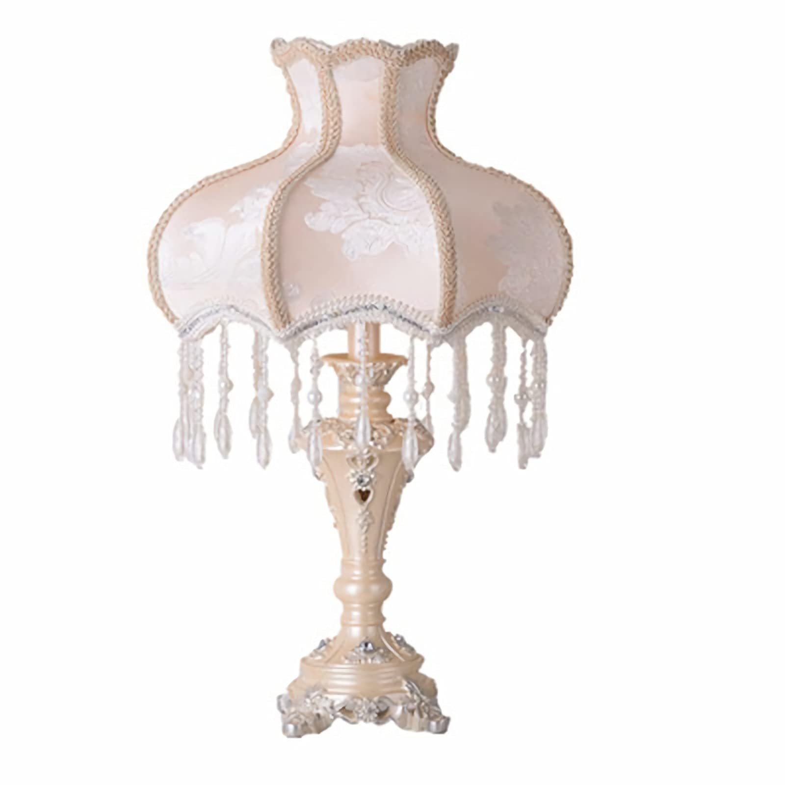 Vintage Art Deco Cottage Table Lamp - Mid-Century Resin Desk Light 13W x 22H - E26 110V Bulb - Perfect for Living Room, Bedroom, Office & Coffee Bar - Antique Craft Gift for Parents, Friends & Lovers