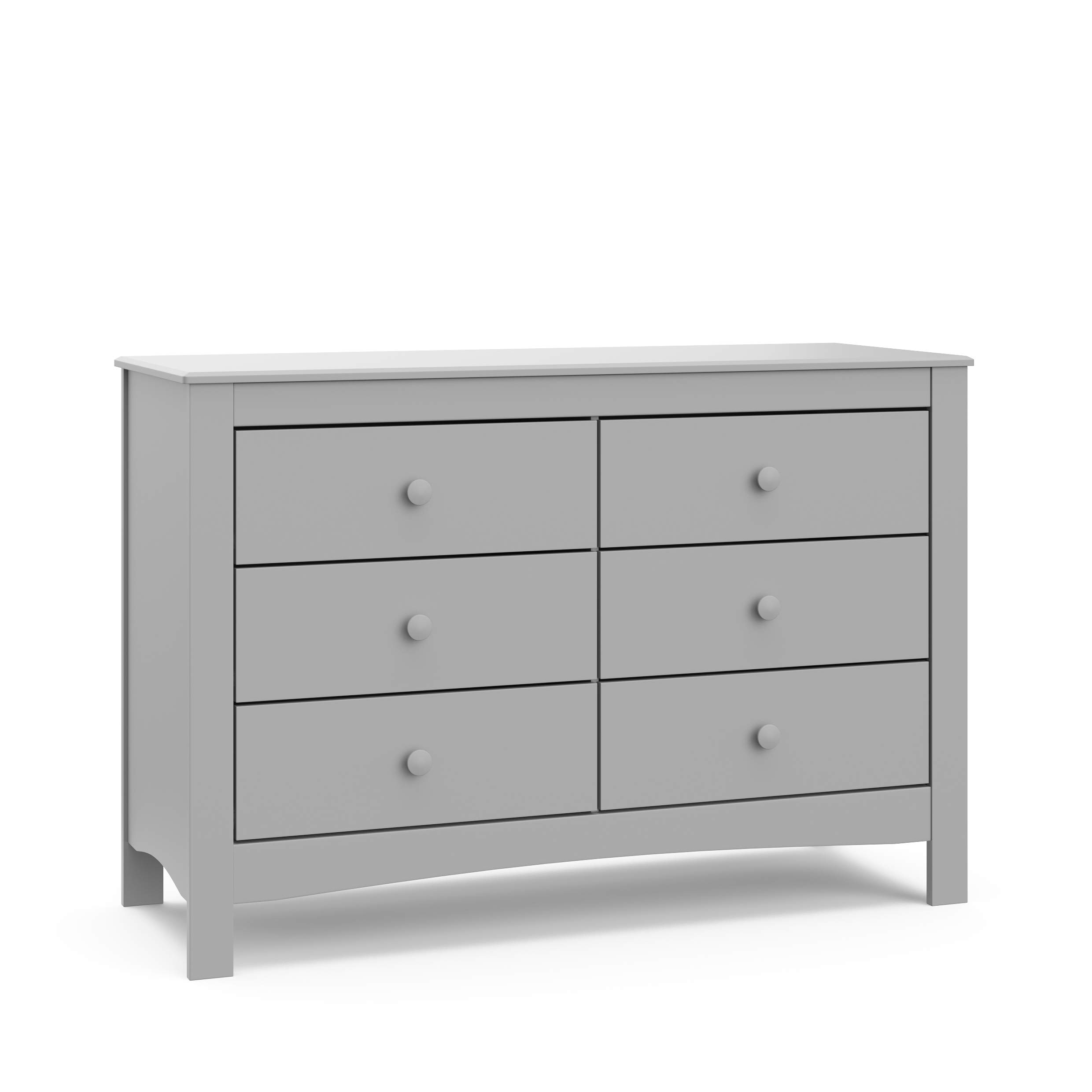Graco Noah 6-Drawer Kids Dresser - GREENGUARD Gold Certified Nursery Dresser for Baby & Toddler Bedroom (Pebble Gray) | Perfect for Organizing Clothes, Toys & Nursery Essentials