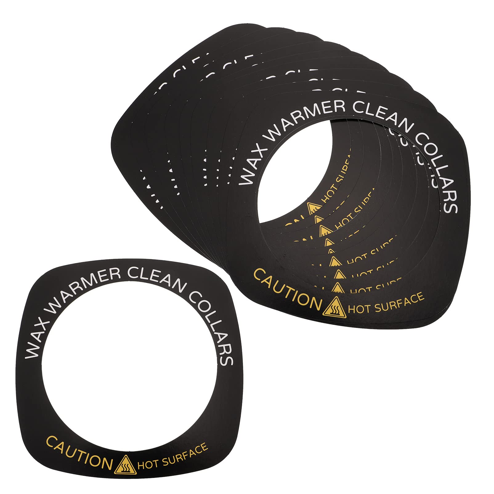 50Pcs Black Wax Warmer Clean Collars - Replacement Waxing Protection Rings for Universal Wax Machines - Perfect for Salon, Spa & Home Hair Removal Accessories