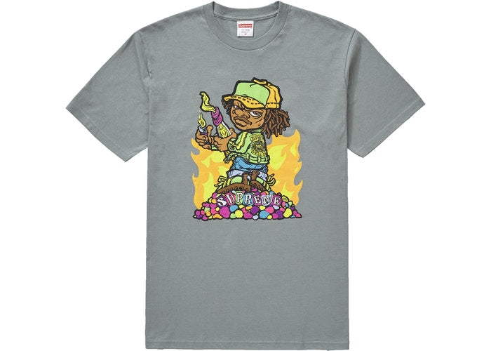 Molotov Kid Graphic Tee - Dark Sage Green Cotton T-Shirt for Men & Women | Trendy Streetwear for Casual Outfits & Urban Fashion