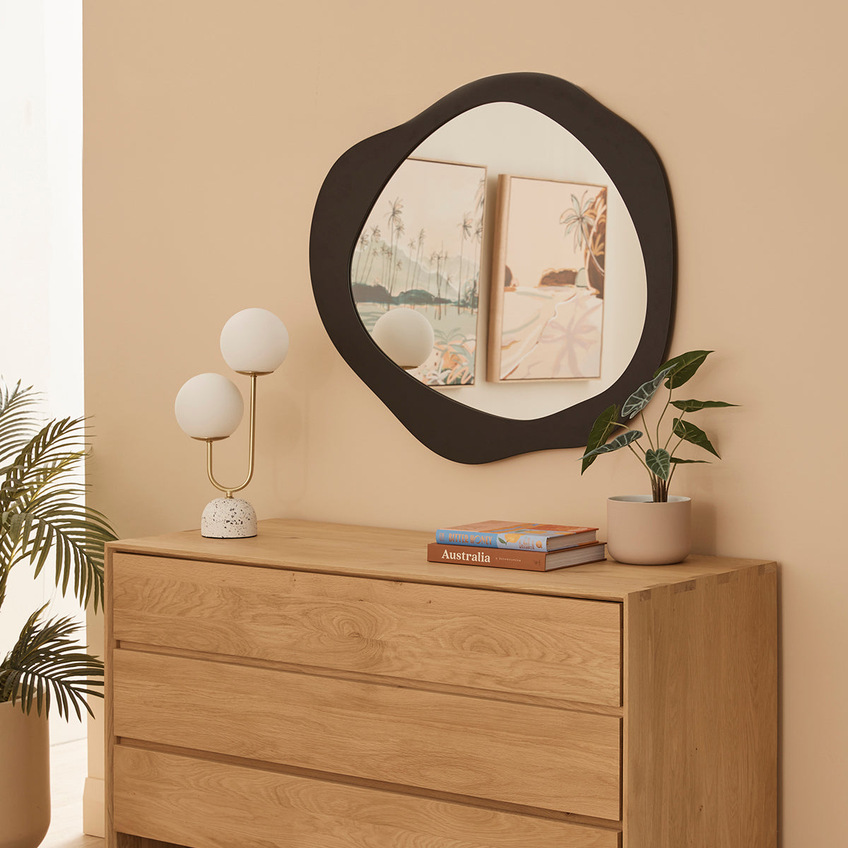 Aura Mirror (85 x 95cm) - Full Length Wall Mirror with Modern Design for Home Decor, Bedroom, Living Room & Entryway