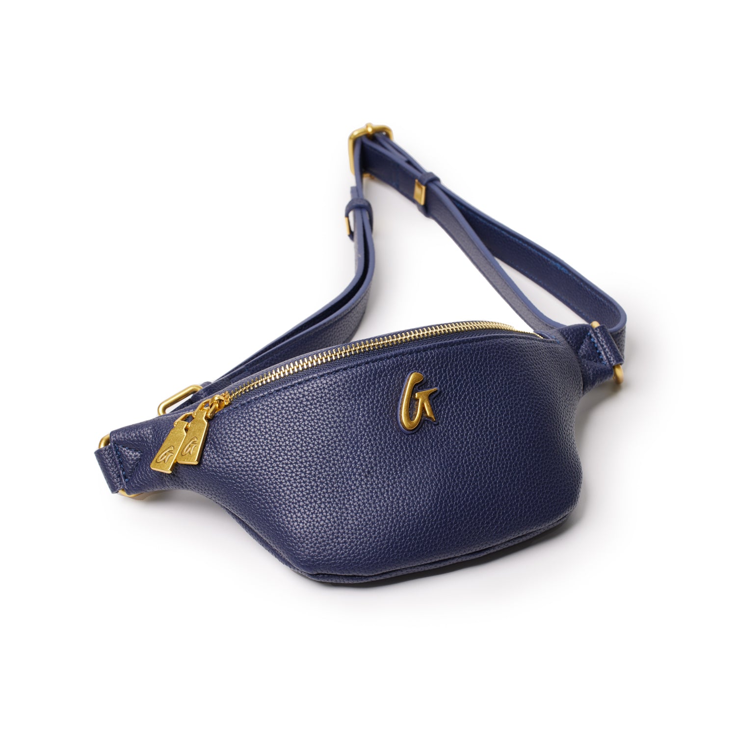 Mini Pebble Fanny Pack - Stylish & Compact Waist Bag for Men & Women - Navy Blue - Perfect for Hiking, Travel, Gym & Everyday Use
