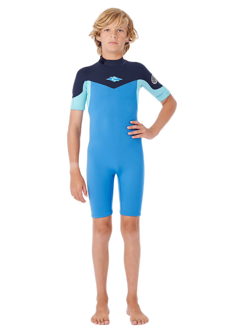 Rip Curl Boys Dawn Patrol 2/2mm Back Zip Spring Wetsuit - Kids Surfing & Swimming Gear for Warm Water Activities