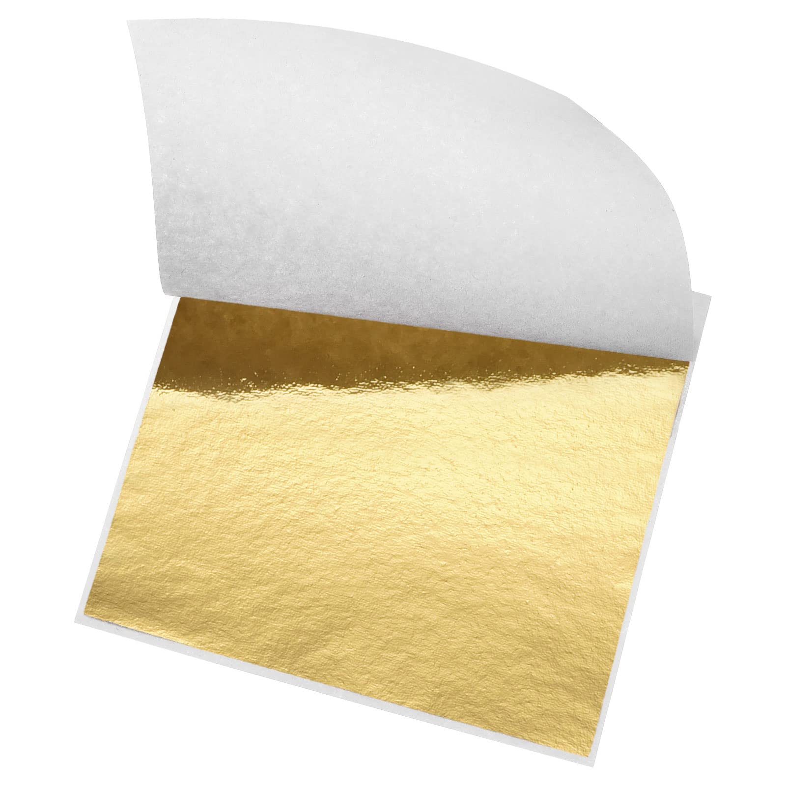 Premium Gold Leaf Foil Sheets for Art & Crafts - 3.3 x 3.1 Inch Genuine Gold Leaf Paper - 100 Pack for Gilding, Painting, Sculpture, DIY Home Decor & Wedding Invitations