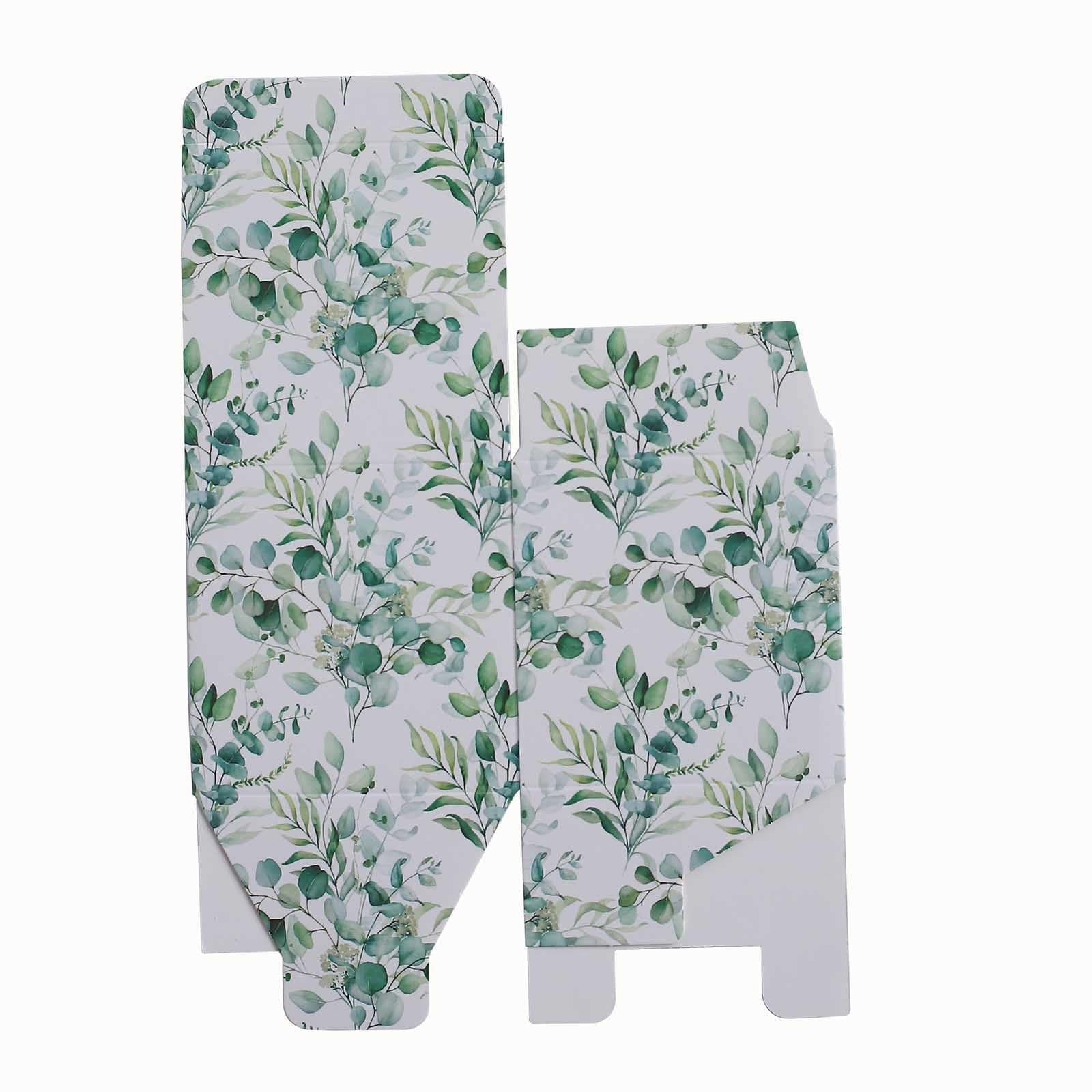 25 Pack 3x3 Inch Square Floral Printed Favor Gift Boxes - White - Perfect for Wedding Favors, Party Decorations and Small Gift Packaging