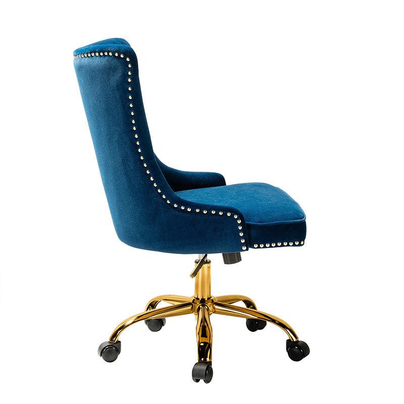 Adega Velvet Adjustable Office Chair - Ergonomic Desk Chair with Lumbar Support for Home Office, Gaming & Workspace - Comfortable Swivel Computer Chair for Long Hours Sitting