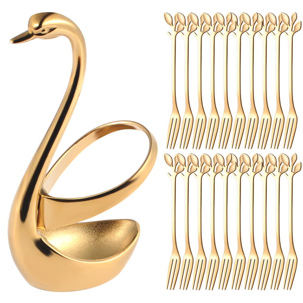 Elegant Swan Base Holder & 20-Piece 4.7