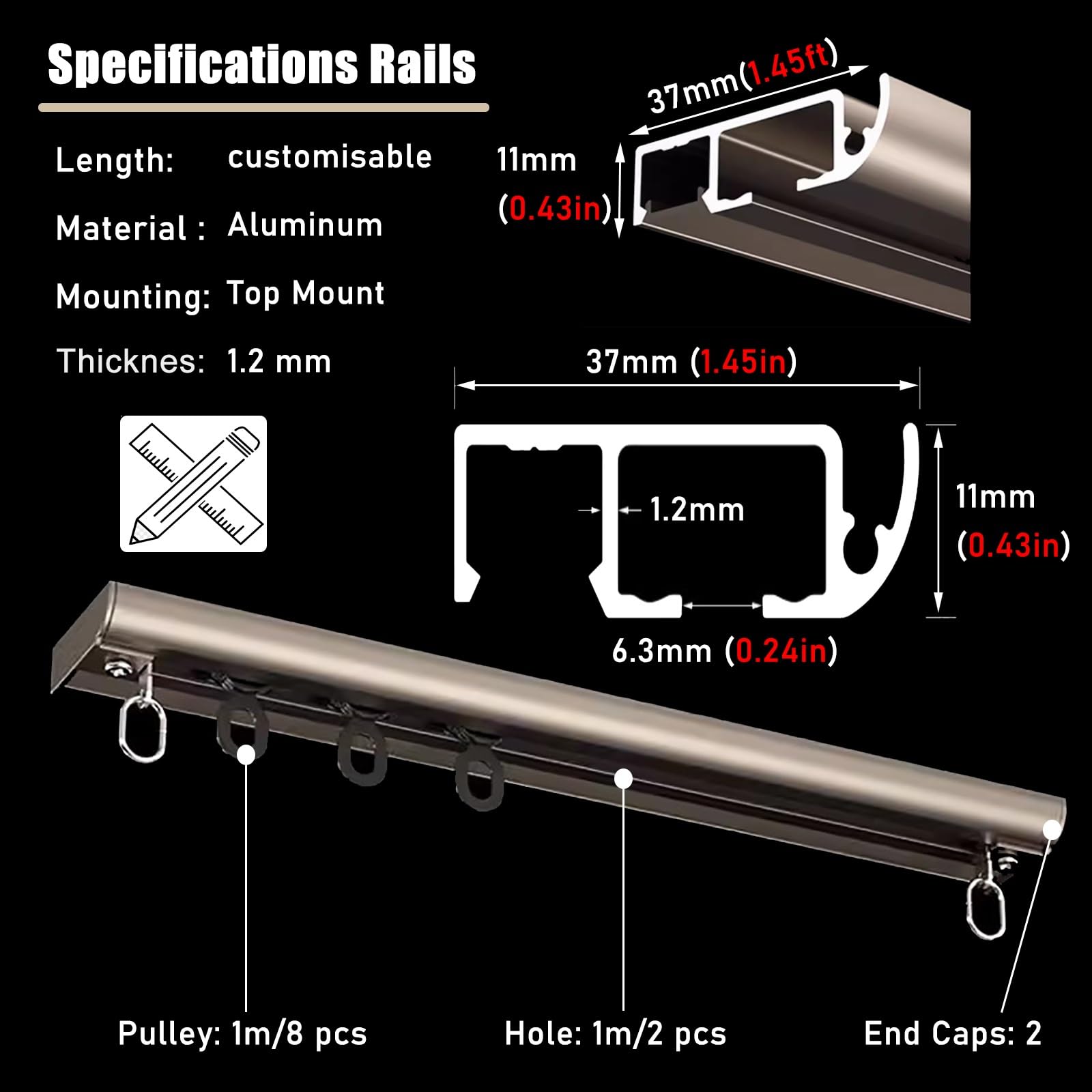 Heavy Duty Aluminum Ceiling Mount Curtain Track System - 28ft/8.5m White Hospital Thin Curtain Rod for Drop Ceiling, Room Divider in Living Room & Bedroom | Durable Home & Office Partition Solution