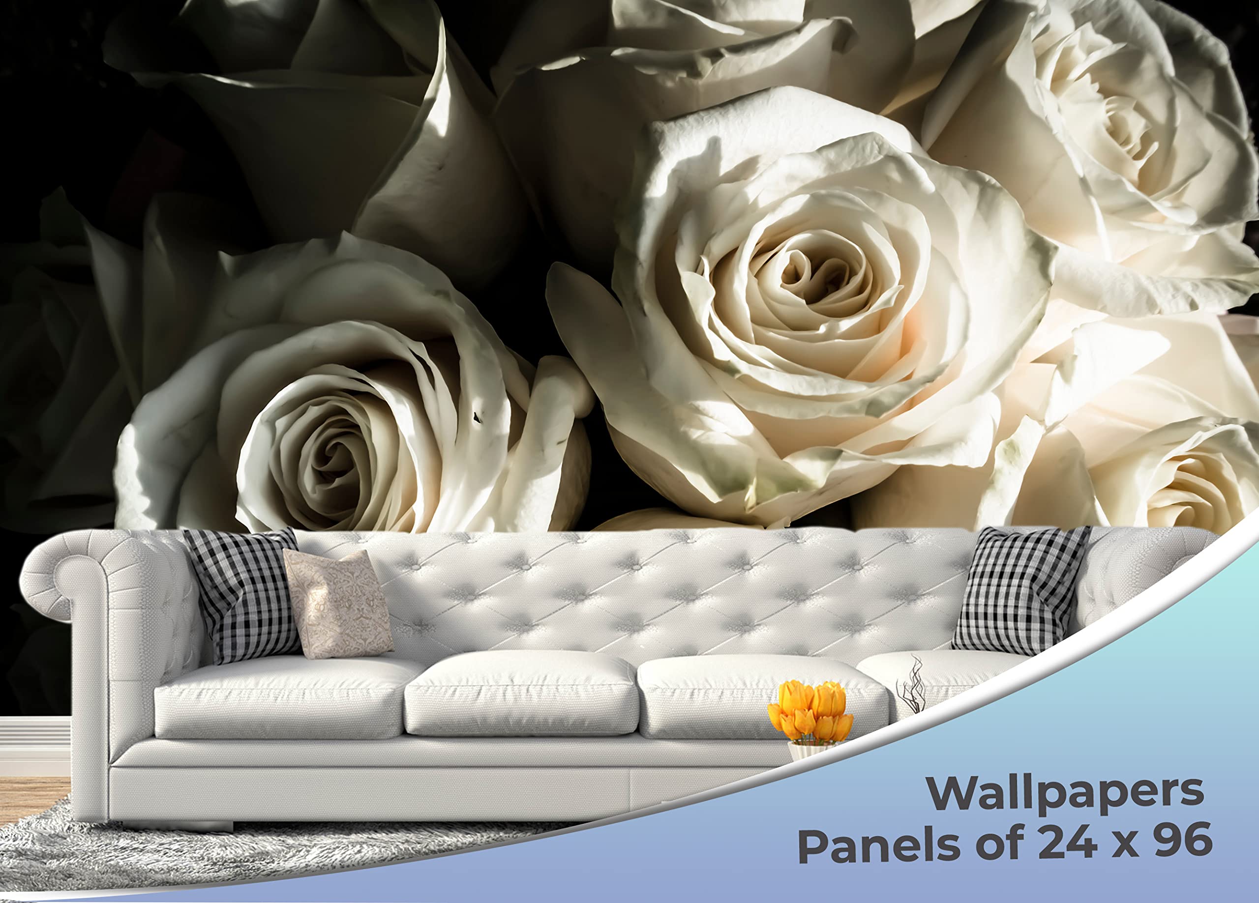 Floral Peel & Stick Wallpaper - Self-Adhesive Wall Decor for Living Room & Interior Design - Easy DIY Home Upgrade