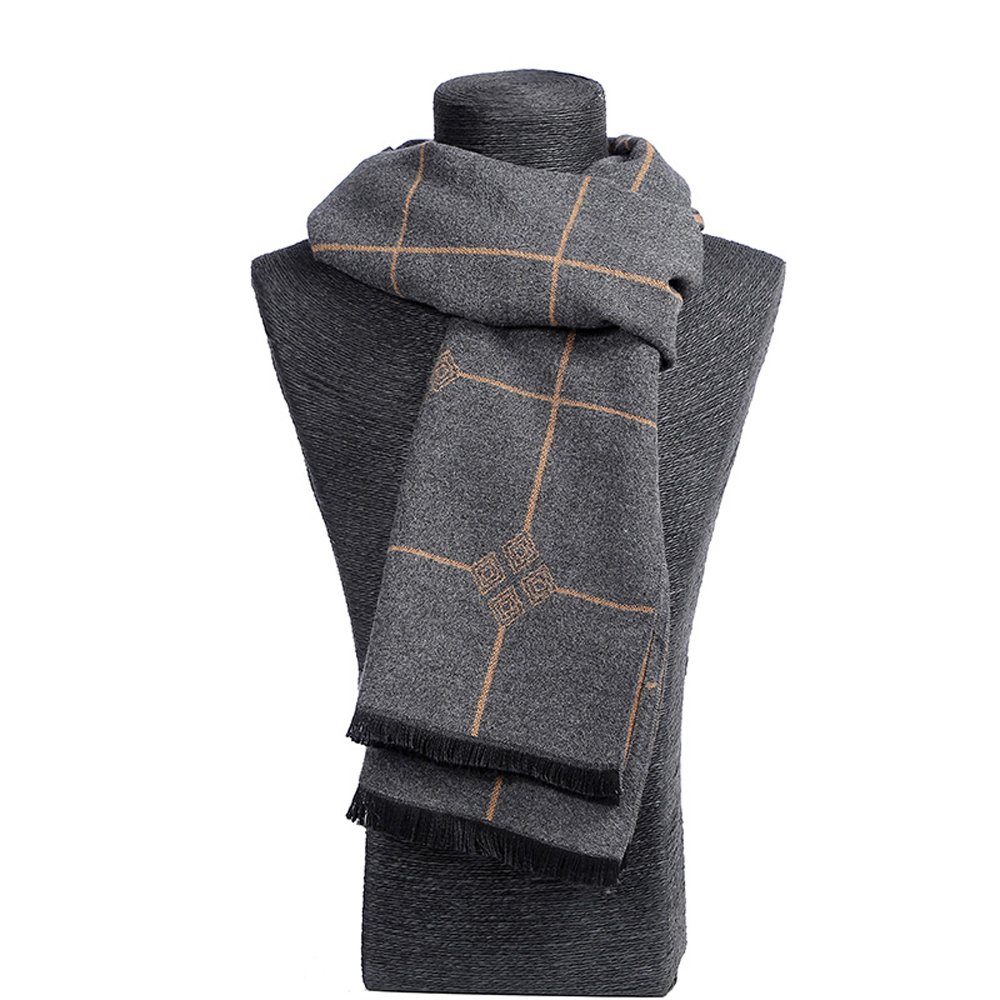 OHAYOMI Men's Winter Scarf - Soft Formal Cashmere Wool Scarves for Gentlemen | Perfect for Office, Business Meetings & Cold Weather Fashion