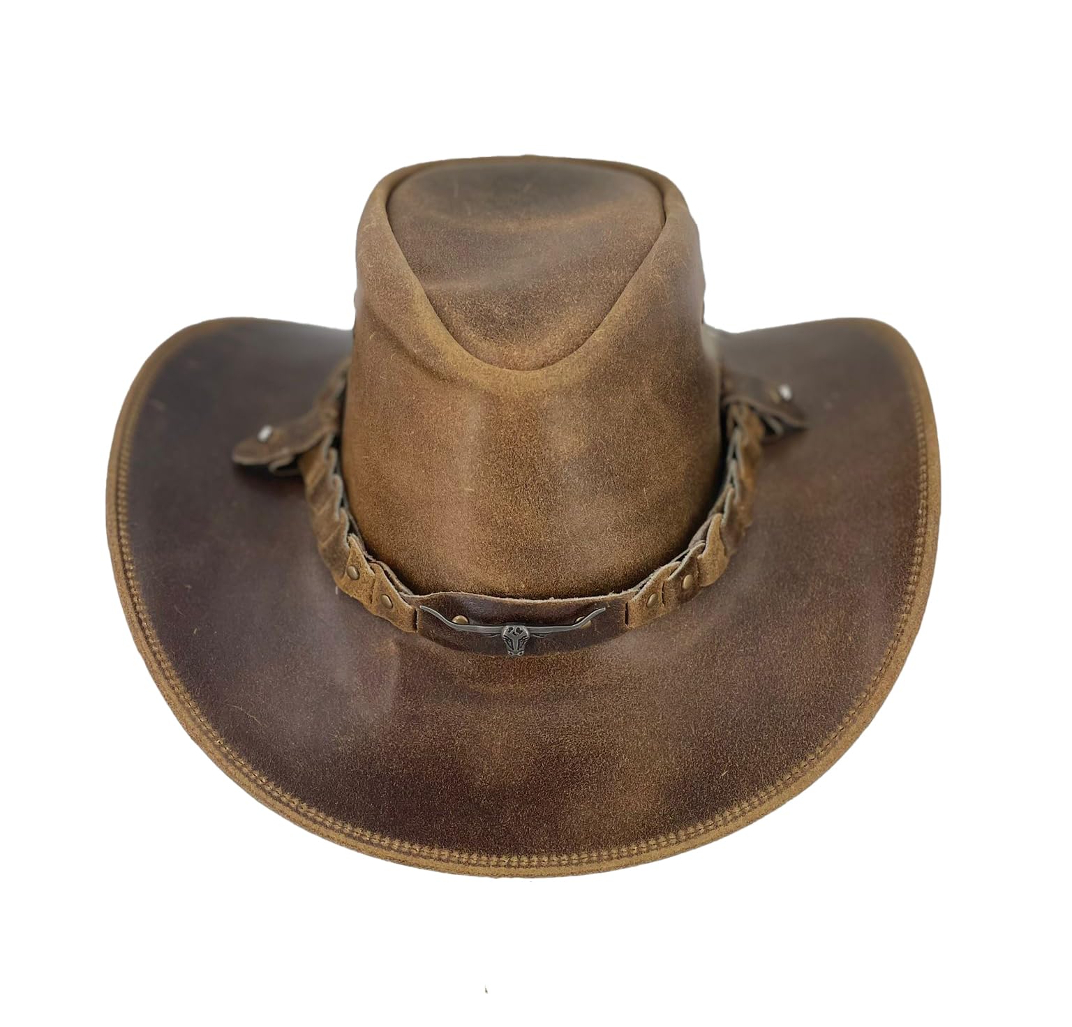 Kakadu Brumby Shapeable Leather Hat for Men & Women - Adjustable Western Cowboy Hat for Outdoor, Rodeo, and Country Fashion