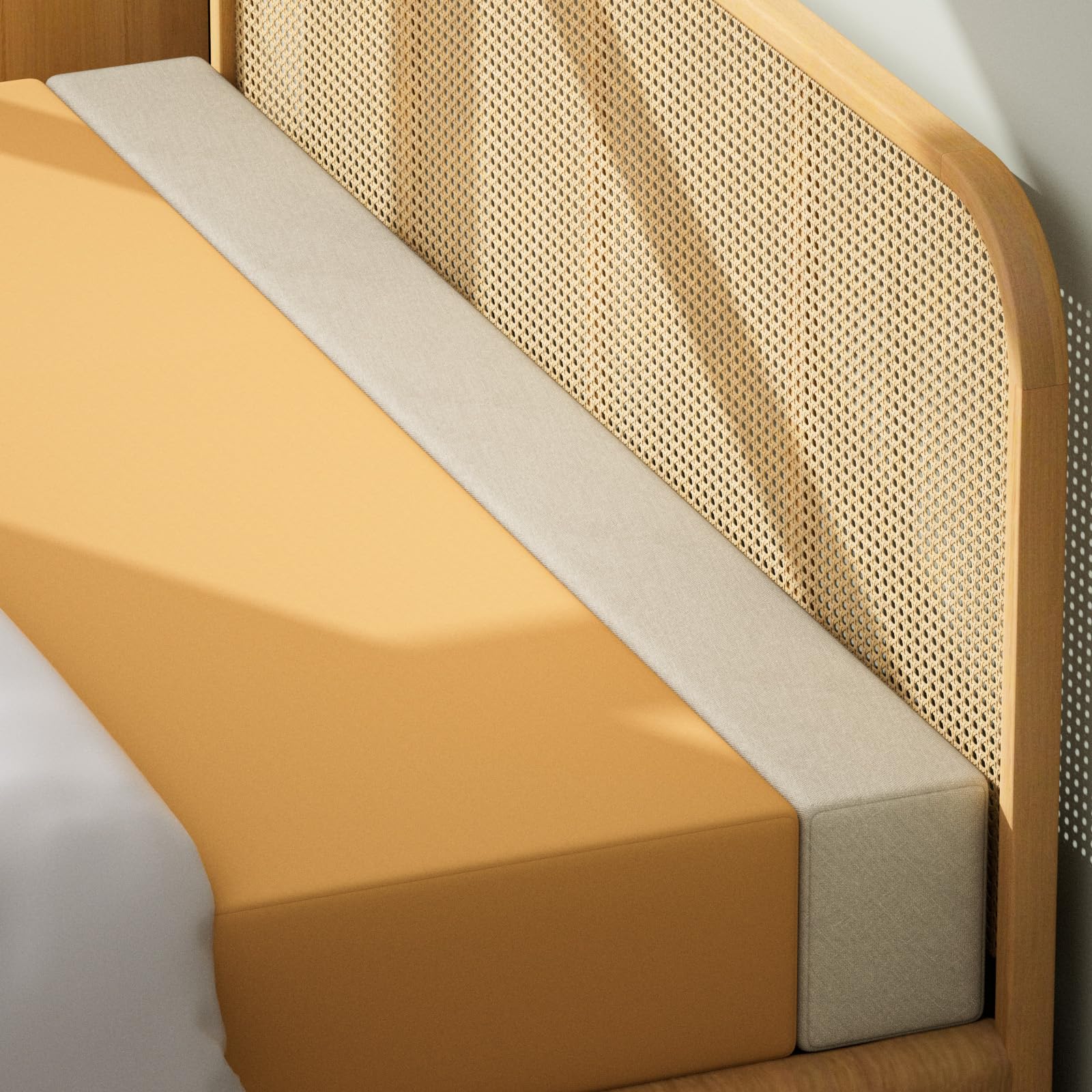 Bed Gap Filler for Headboard & Wall - King Size 78x6x12 Inch Mattress Extender with Removable Cover, High-Density Foam Spacer for Bed Cracks (Beige) | Perfect for Adjustable Beds, Platform Beds & Preventing Lost Items