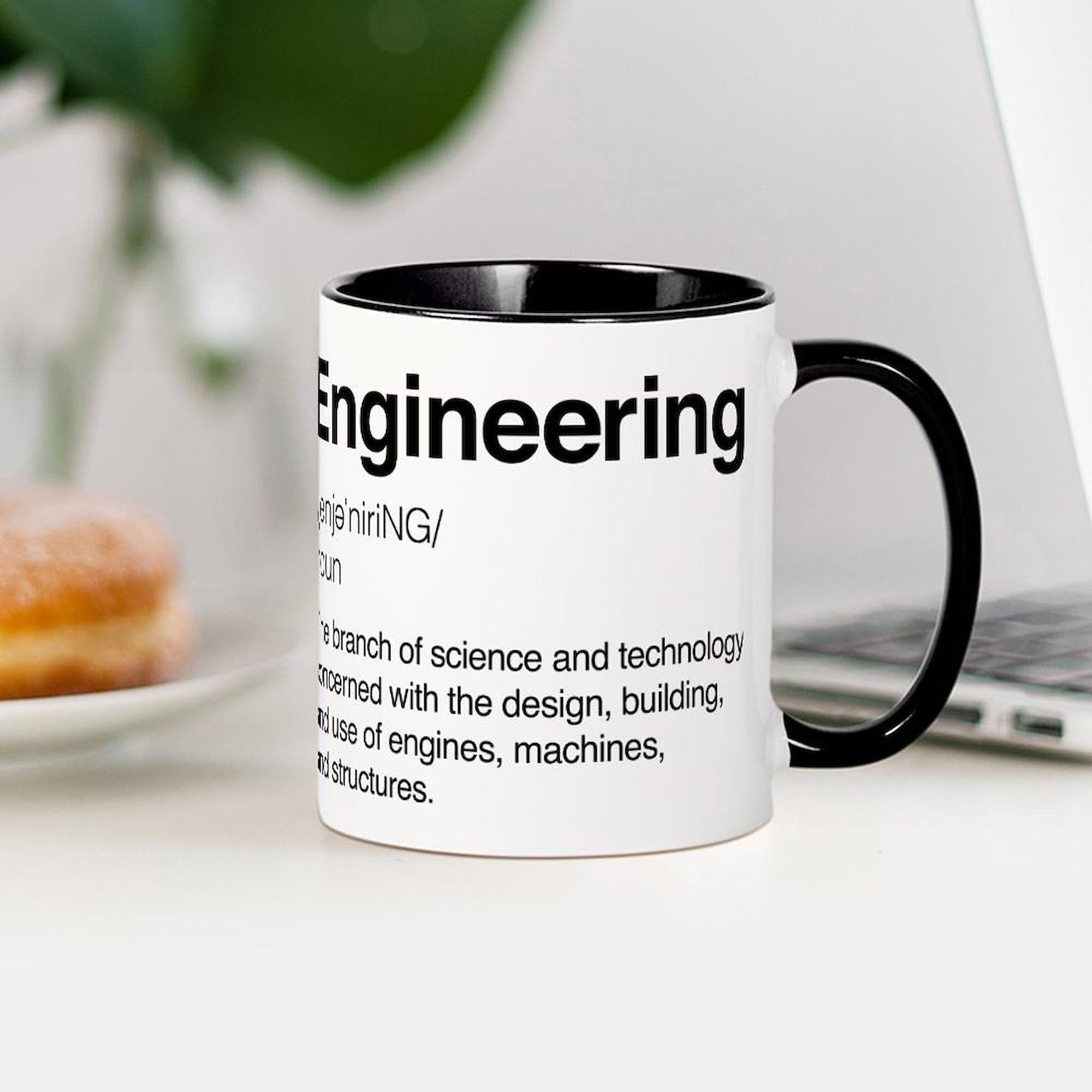 Engineering Definition Ceramic Coffee Mug 11 oz (325 ml) - Perfect for Engineers, Students & Office Use - Ideal Gift for Coffee Lovers