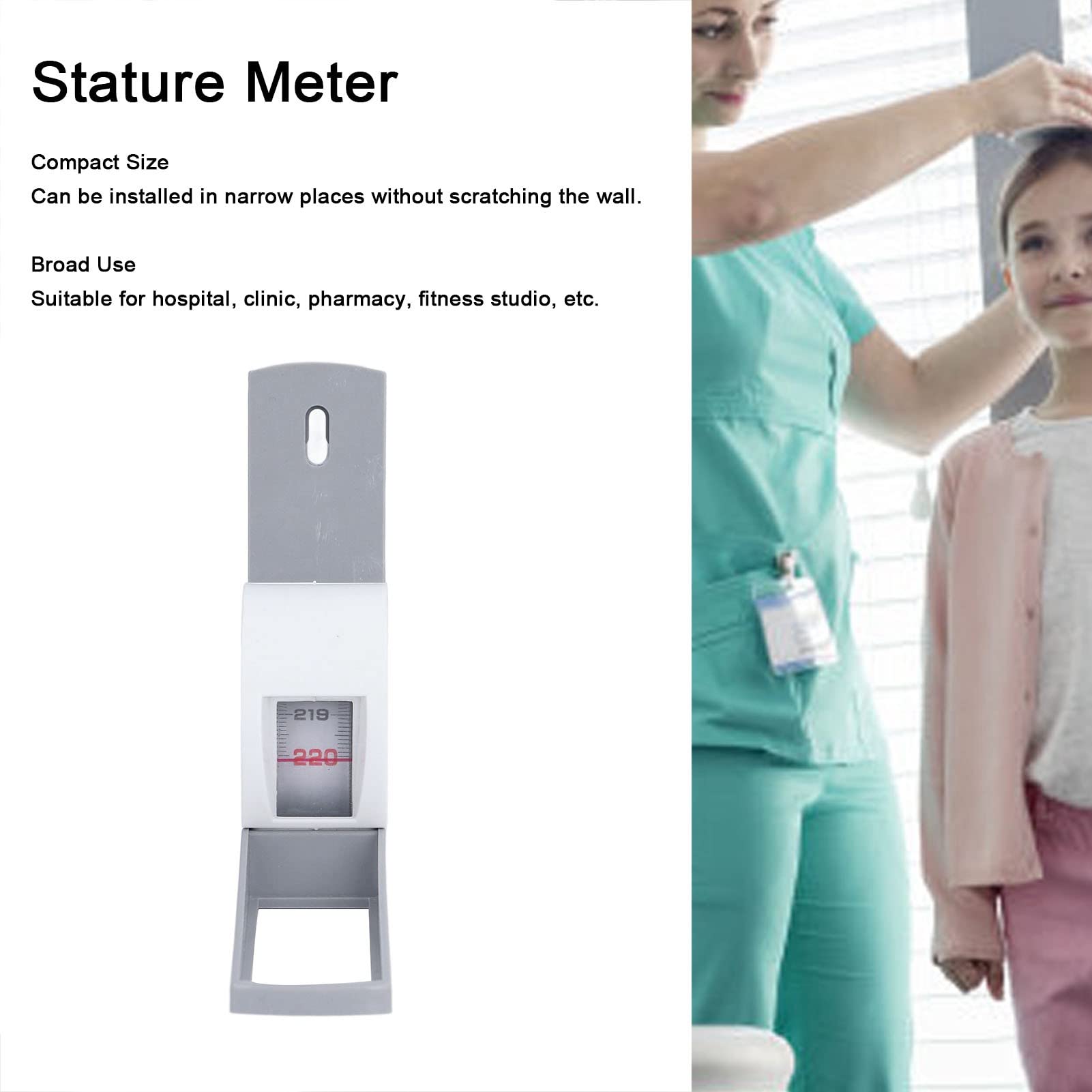 2.2M/7.2FT Height Growth Chart Wall Mount - Accurate Measuring Tape for Kids & Adults - Durable Stature Ruler for Home, Nursery, School & Gym Tracking Children's Development