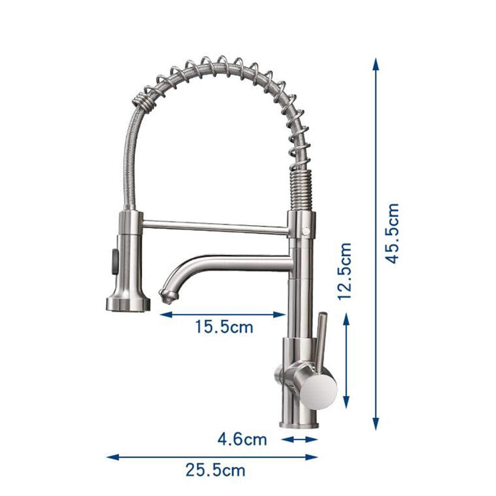 3-in-1 Kitchen Sink Faucet with Water Filter - Hot & Cold Multi-Function 360° Rotating Brushed Nickel Drinking Water Faucet for Pure Direct Drinking & Cooking - Perfect for Modern Kitchens & Food Prep Stations