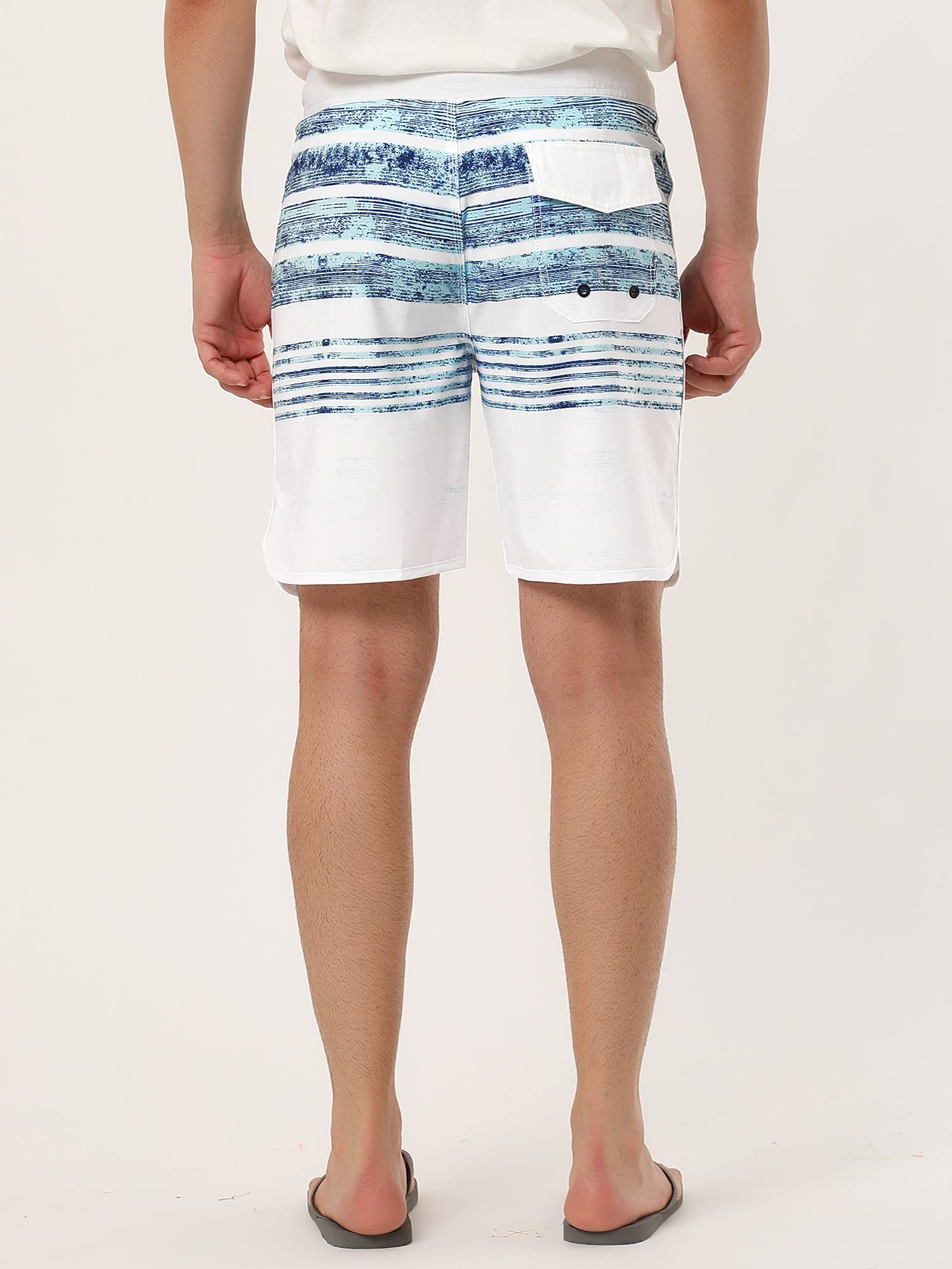 Lars Amadeus Men's Striped Beach Shorts - Quick Dry Swim Trunks with Drawstring Waist for Swimming, Surfing & Summer Vacation | Comfortable Board Shorts for Pool, Beach & Outdoor Activities