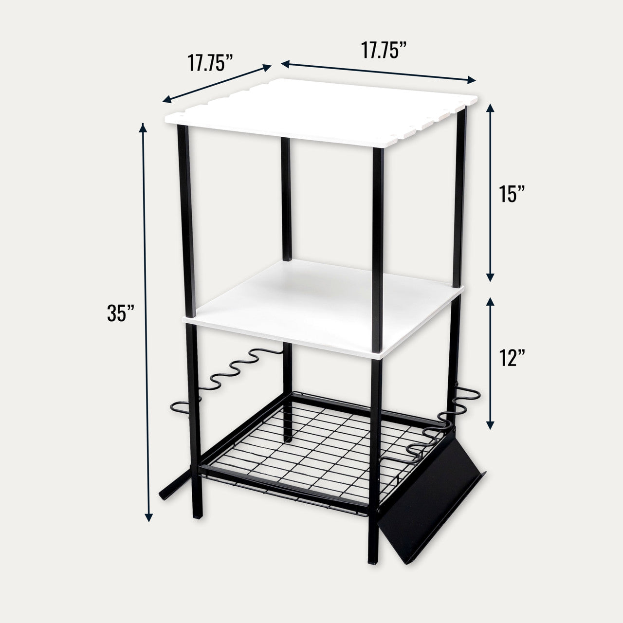 Heavy Duty Tarpin Fishing Rod Holder Stand - Holds Up to 10 Fishing Rods for Secure Storage | Perfect for Boat, Dock, Garage, and Outdoor Fishing Gear Organization