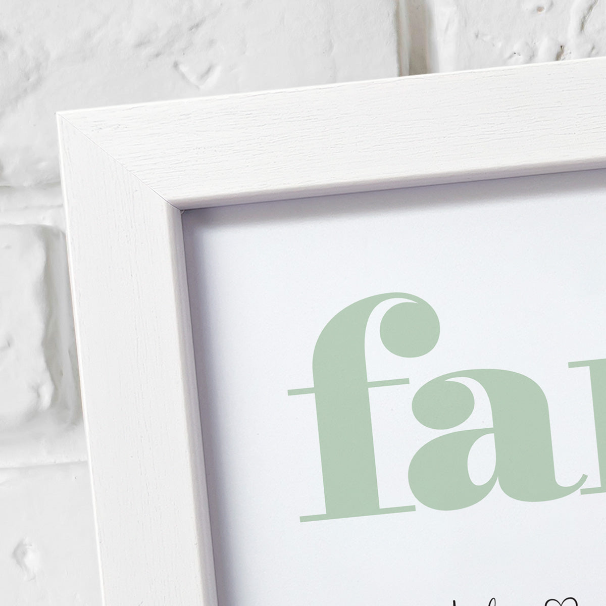 Personalized Pale Green Family & Pet Fingerprint Framed Print with Ink Pads - Unique Custom Gift for Home Decor, Wedding, Anniversary & Nursery Wall Art