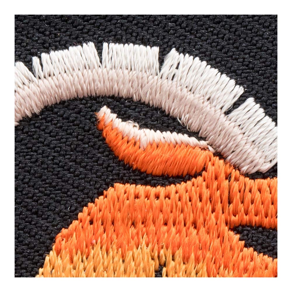 Zodiac Capricorn Orange Mountain Goat Embroidered Iron-On Patch - Horoscope Astrology Sign Badge for Jackets, Backpacks & DIY Crafts | Perfect for Bikers, Hikers & Outdoor Enthusiasts