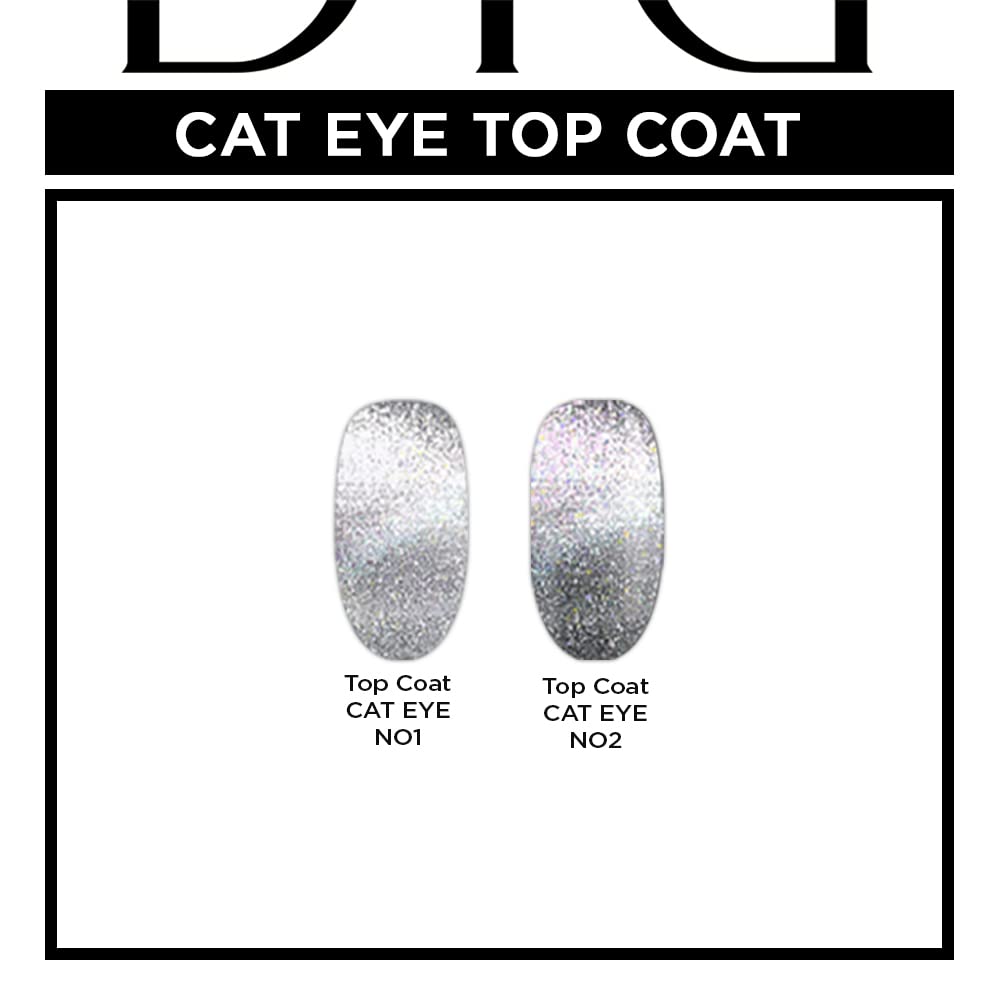 DIDIER LAB Gel Polish Top Coat Cat Eye No.1 - UV/LED Nail Polish Protection with Holographic Glitter - Smooths Nail Irregularities - 10ml for Manicure & Pedicure - Perfect for Salon, Home Nail Art & Special Occasions