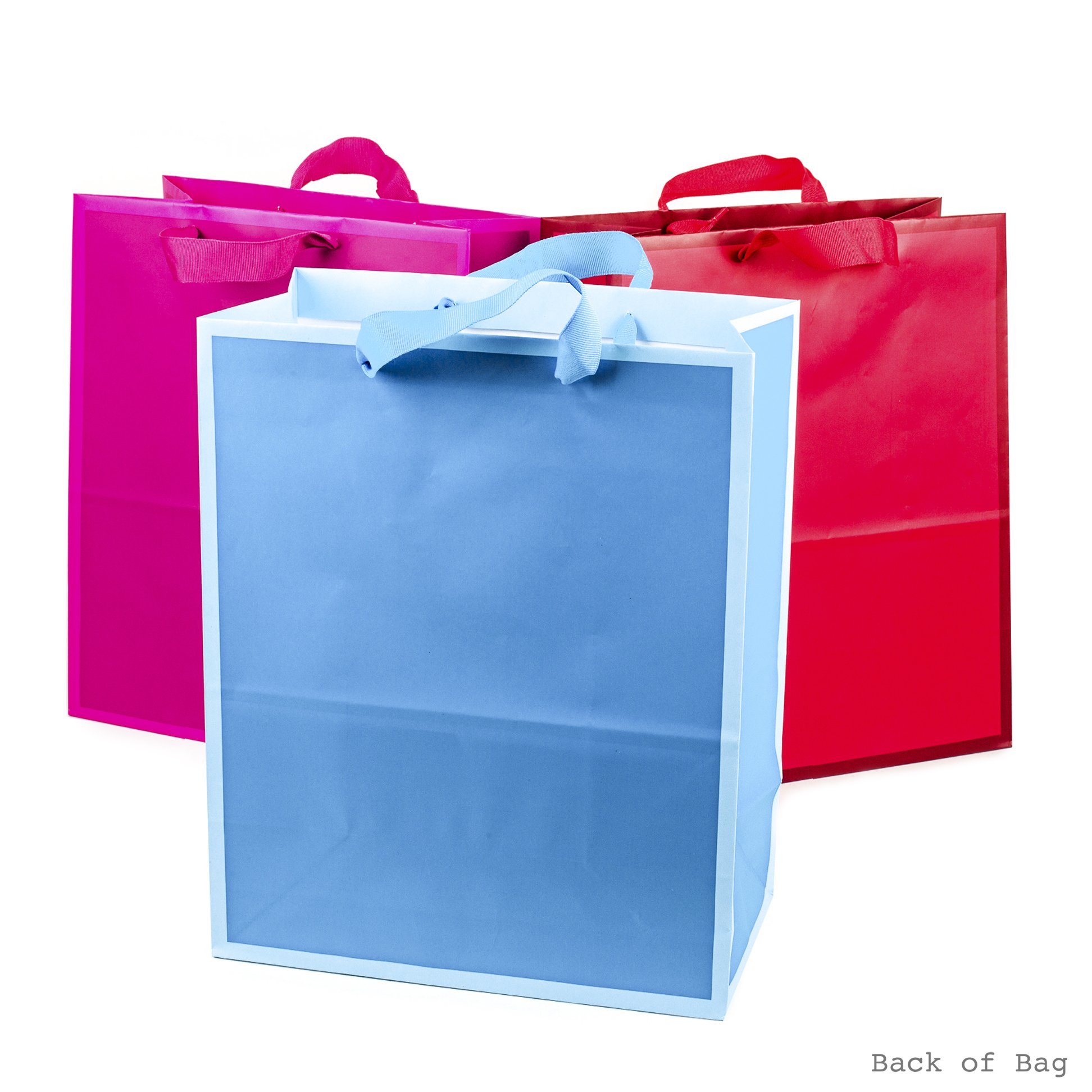 Hallmark Large Solid Color Gift Bags - 3 Pack for Birthdays, Baby Showers, Holidays, Parties & Special Occasions | Perfect for Wrapping Presents & Gift Giving