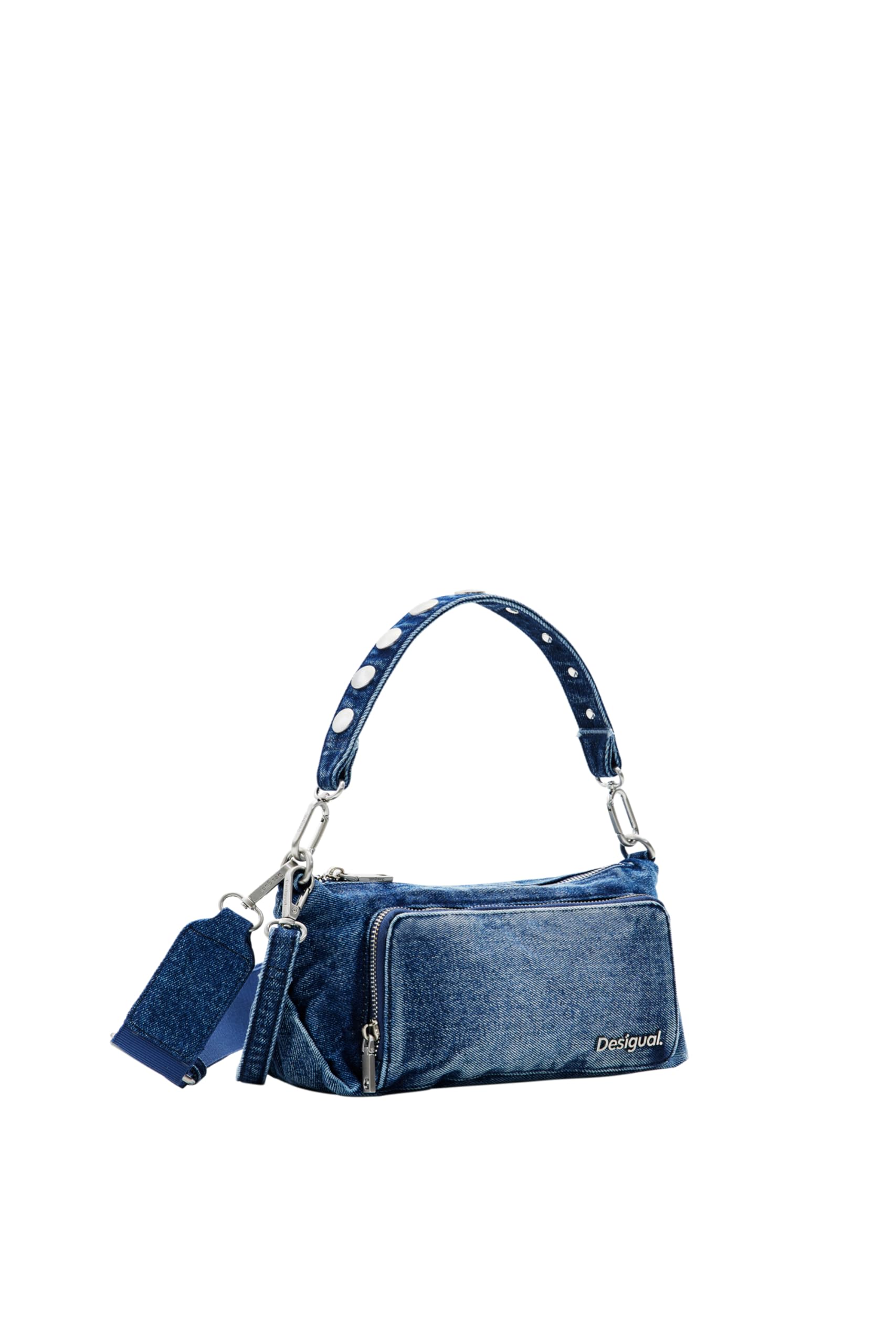 Desigual Denim Crossbody Bag for Women - Stylish Blue Shoulder Purse, Perfect for Casual Outings, Travel, and Everyday Use