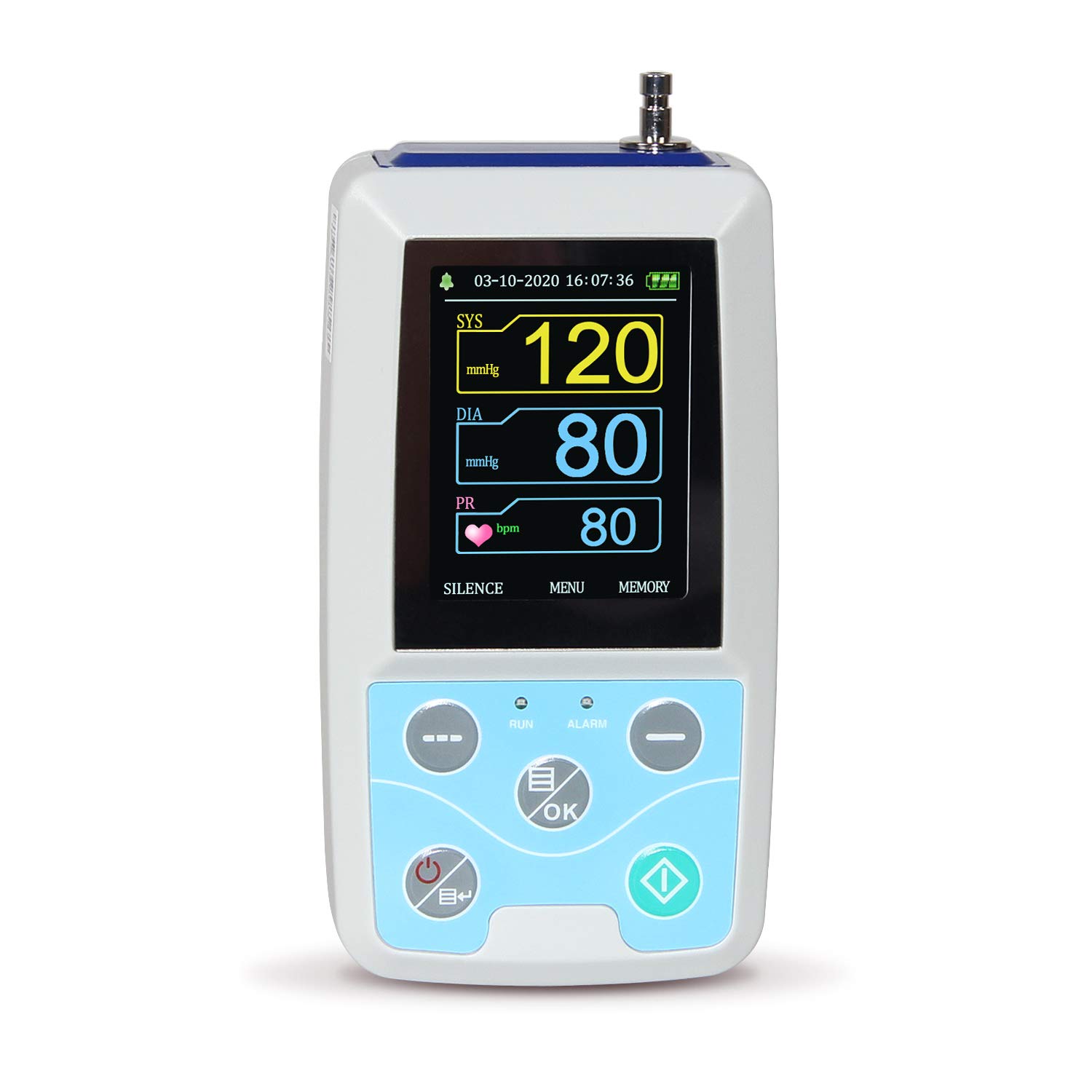 Contec Upper Arm Blood Pressure Monitor with Wide-Range Cuff - Accurate Digital BP Machine for Hypertension & Irregular Heartbeat Detection - Includes 24h NIBP Holter Software - Ideal for Home Health Monitoring & Senior Care